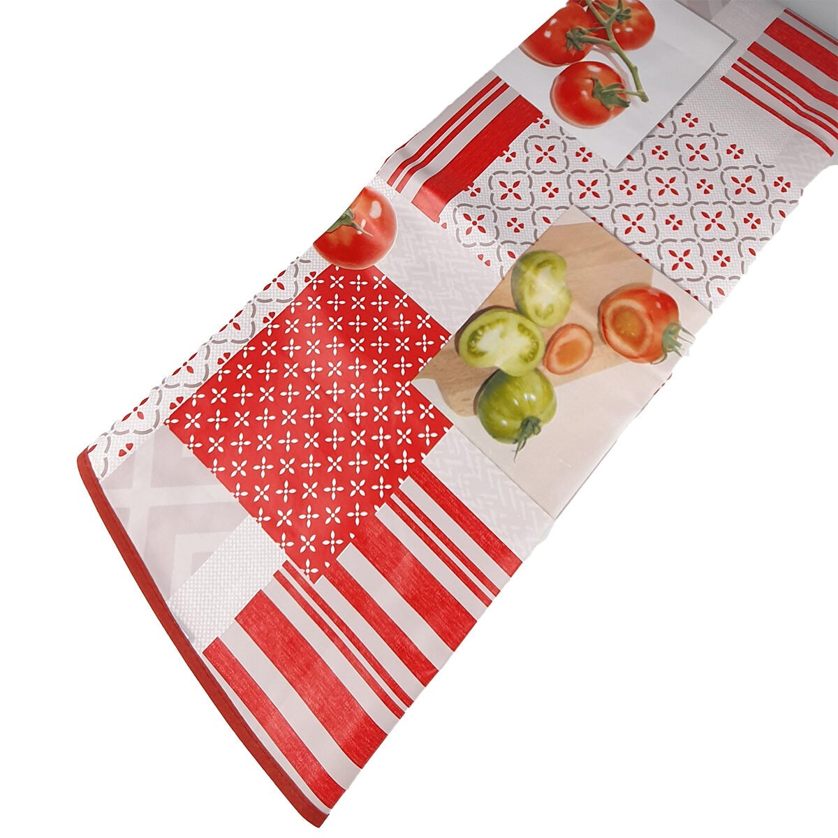 Round tablecloth in oilcloth/PVC printed Amandine D 160 cm with bias finish Douceur d'intérieur