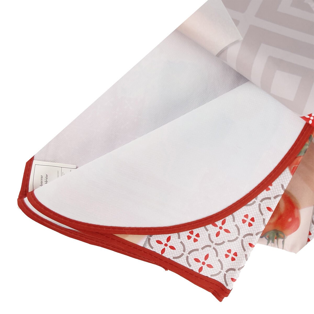 Round tablecloth in oilcloth/PVC printed Amandine D 160 cm with bias finish Douceur d'intérieur