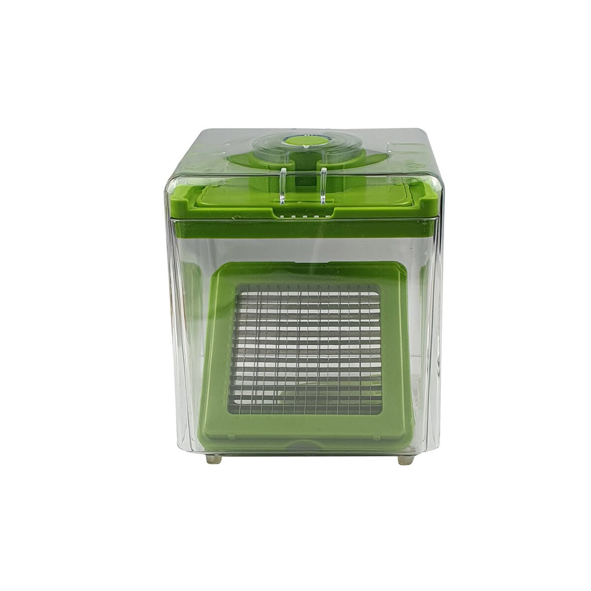 Coupe légumes ou frites avec 2 grilles en acier inoxydable et plastique L 14.5 x l 12.7 x H 17.5 cm Maître chef