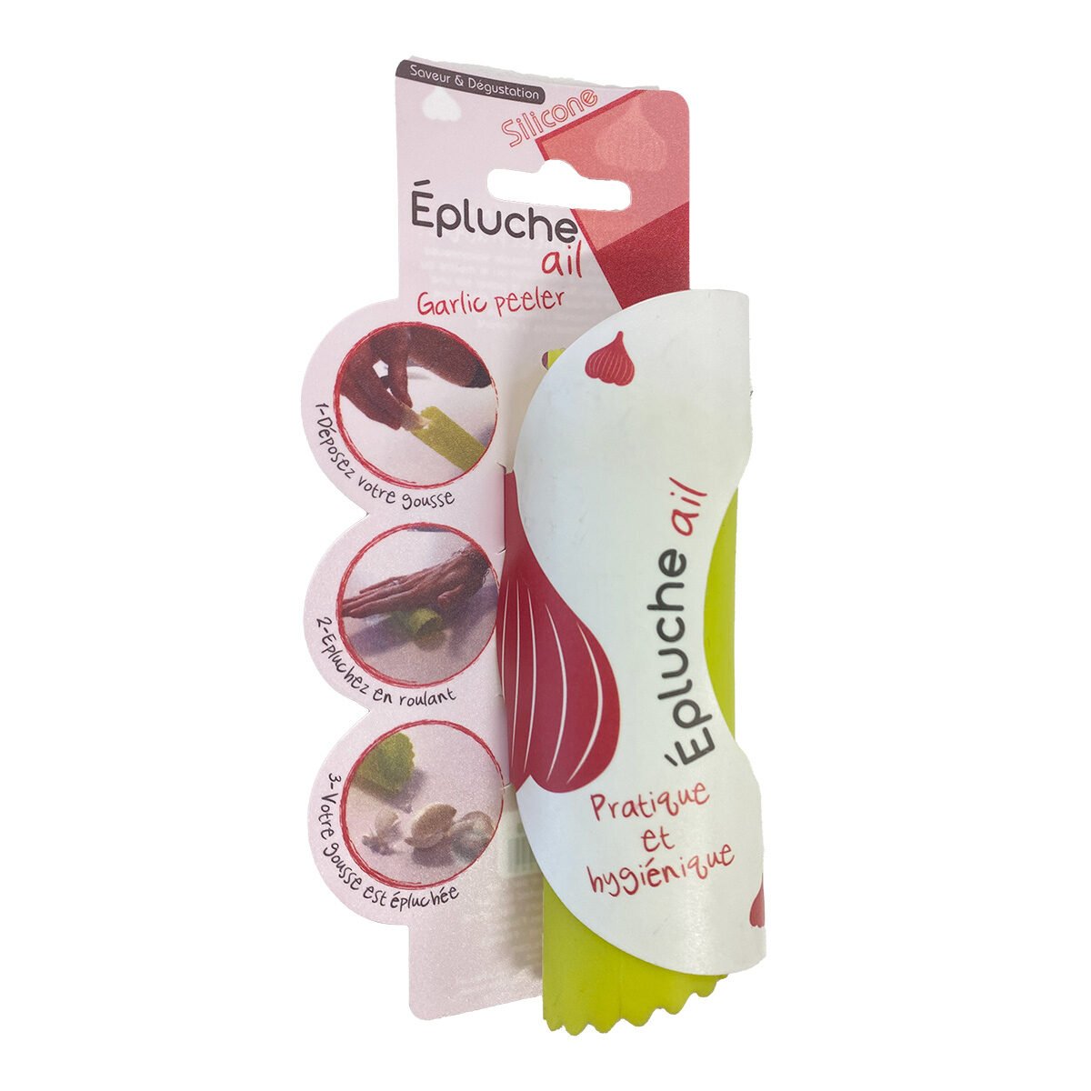 Garlic peeler in silicone tube D 3.0 x H 12.5 cm practical and hygienic Flavor & tasting