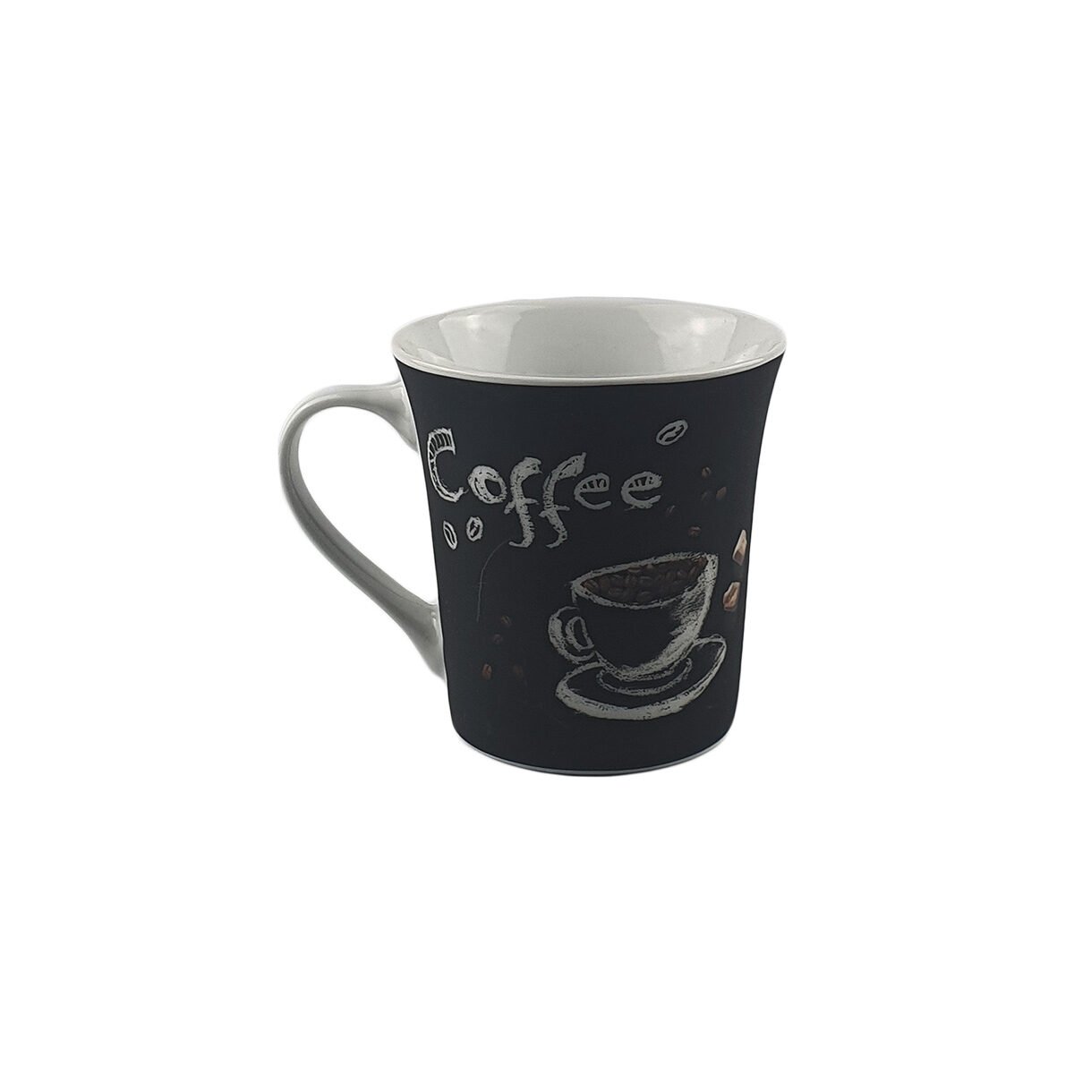 Mug "Coffee" on matte black background in shiny ceramic 35 cl