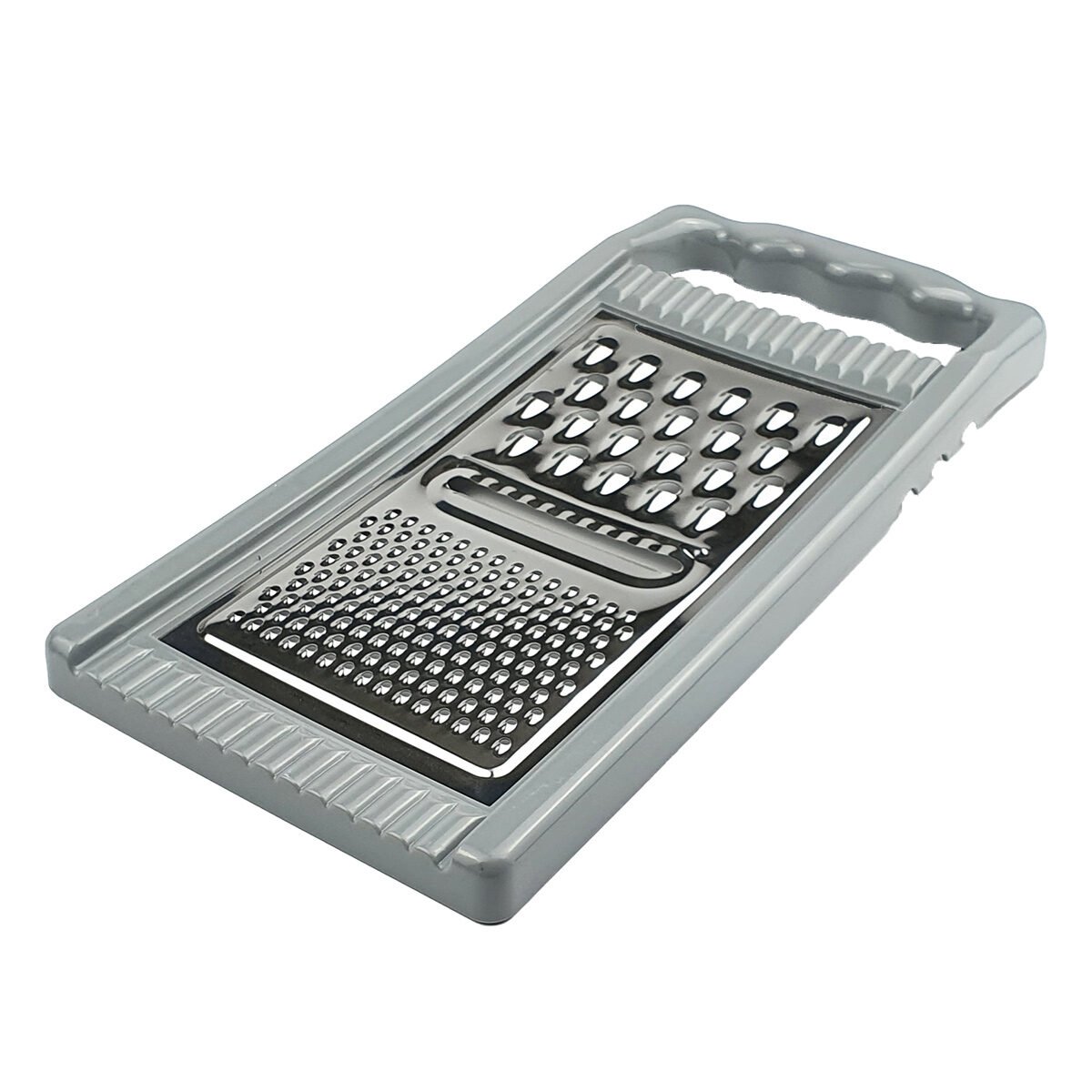 Râpe mandoline en acier inoxydable et plastique L 27 x l 13 cm pour râper en 3 tailles avec poignée