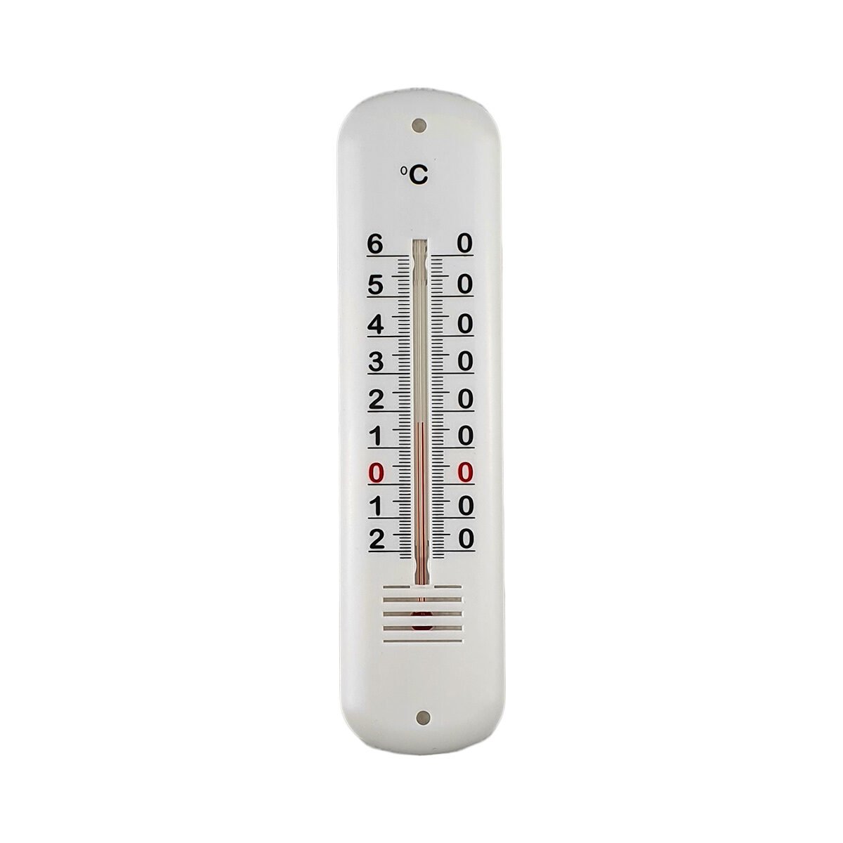 Classic plastic wall thermometer L 19 x W 5 cm