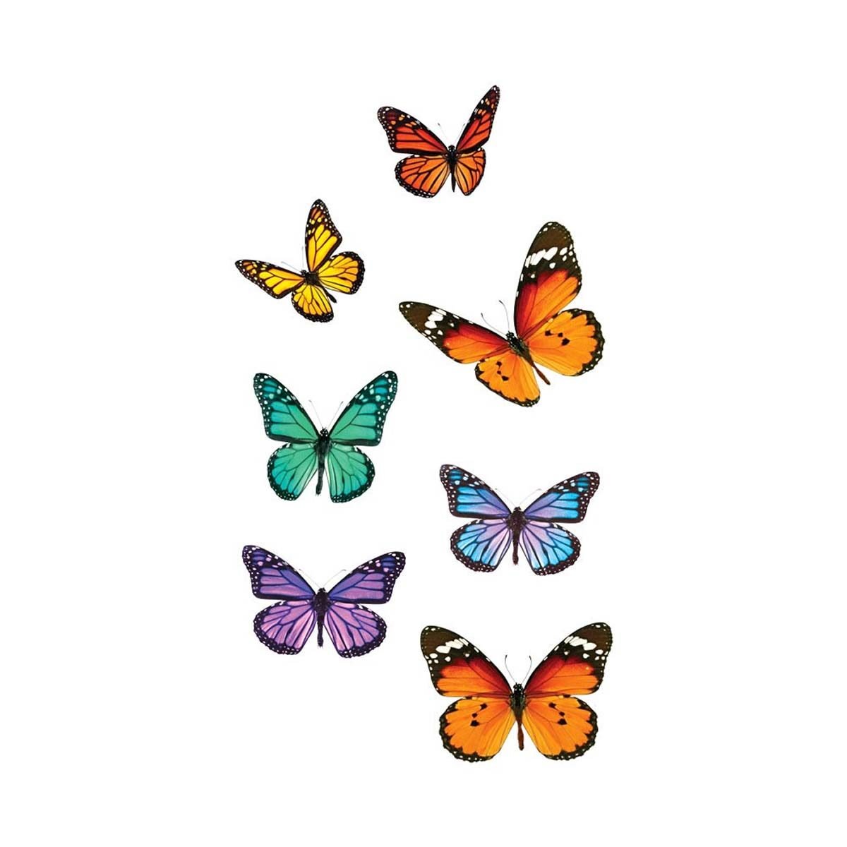 Electrostatic window sticker Butterflies on a board L 60 x W 40 cm