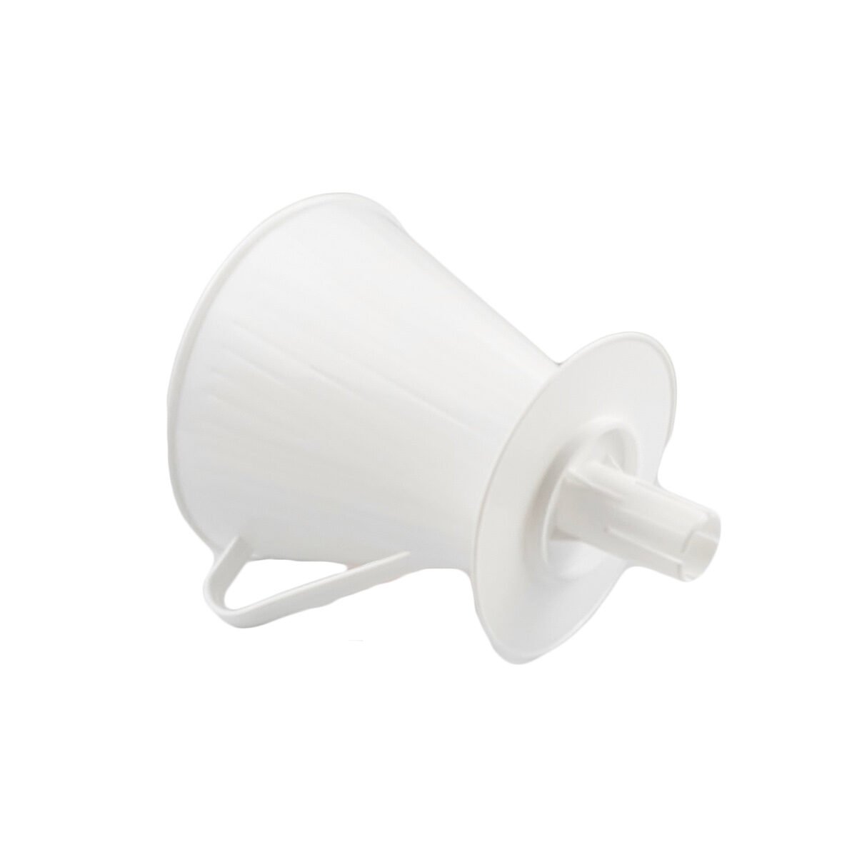 White plastic coffee filter holder D 15 x H 19 cm