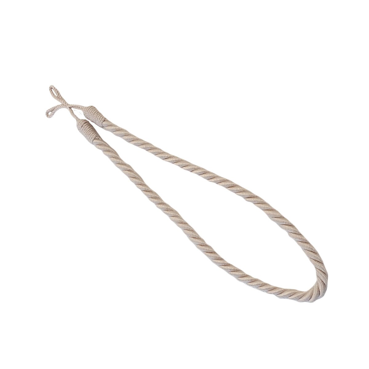 Luance ecru cotton PM twisted curtain tieback
