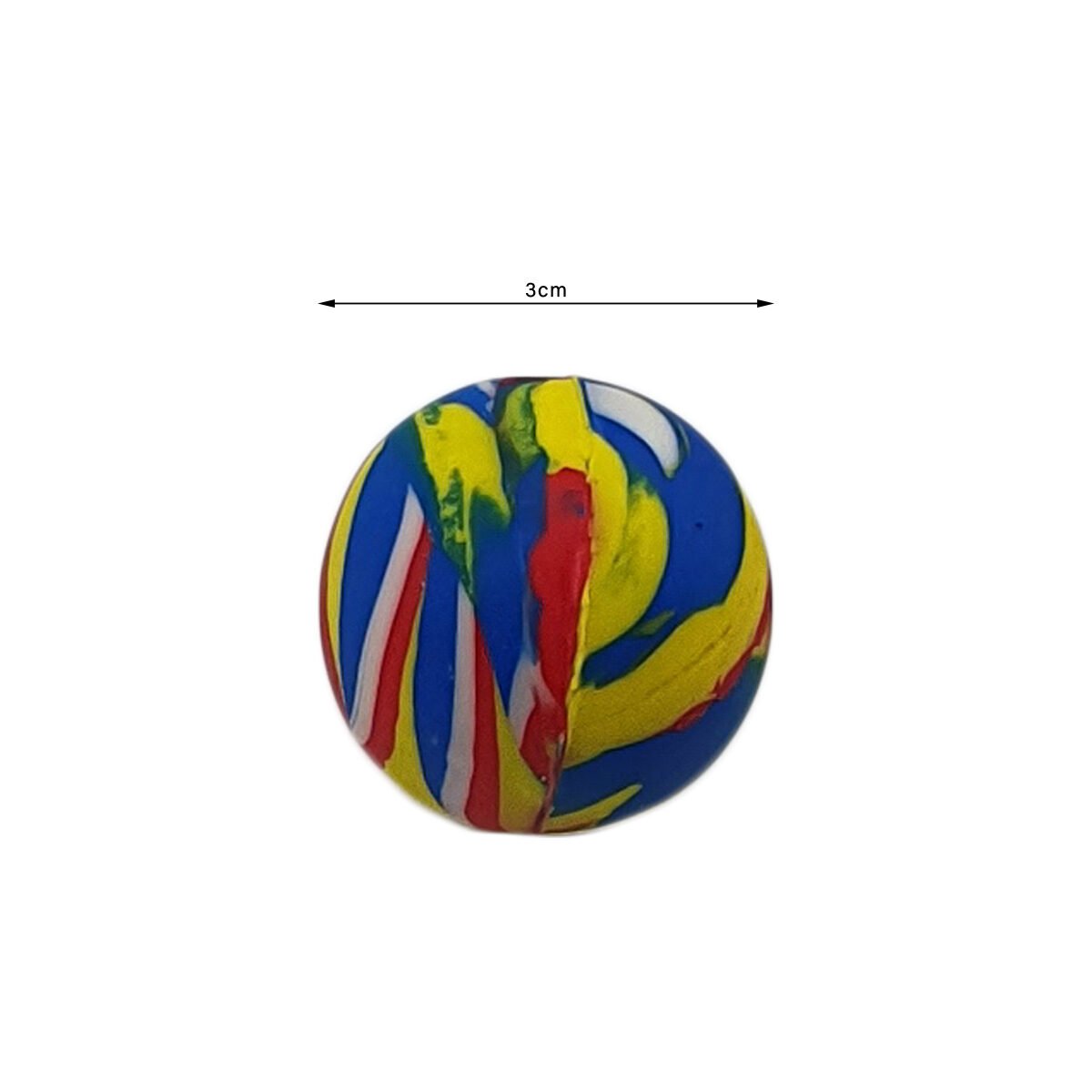 Lot de 6 balles rebondissantes de couleurs différentes en caoutchouc D 3 cm BG