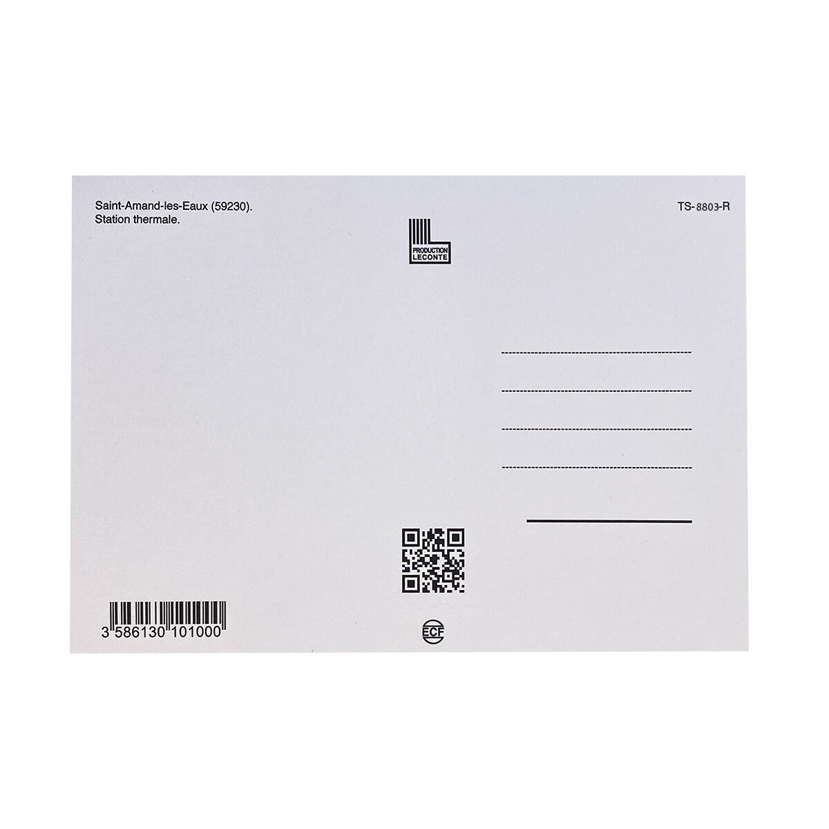 Carte postale Saint-Amand-les-Eaux photo 4 vues en carton L 15.0 x H 10.4 cm