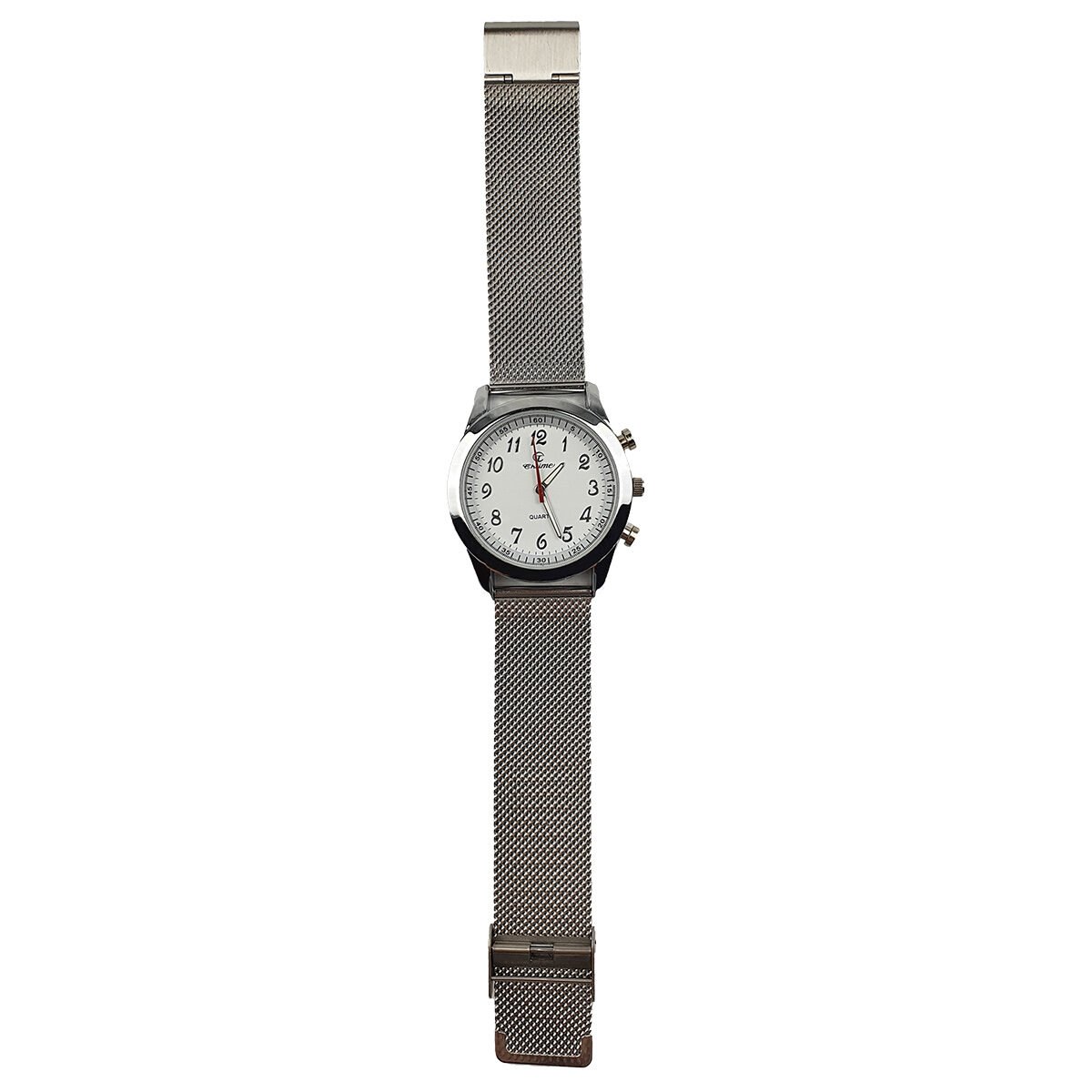 Men's watch in silver metal D 4 cm of the dial with adjustable silver metal bracelet Chtime