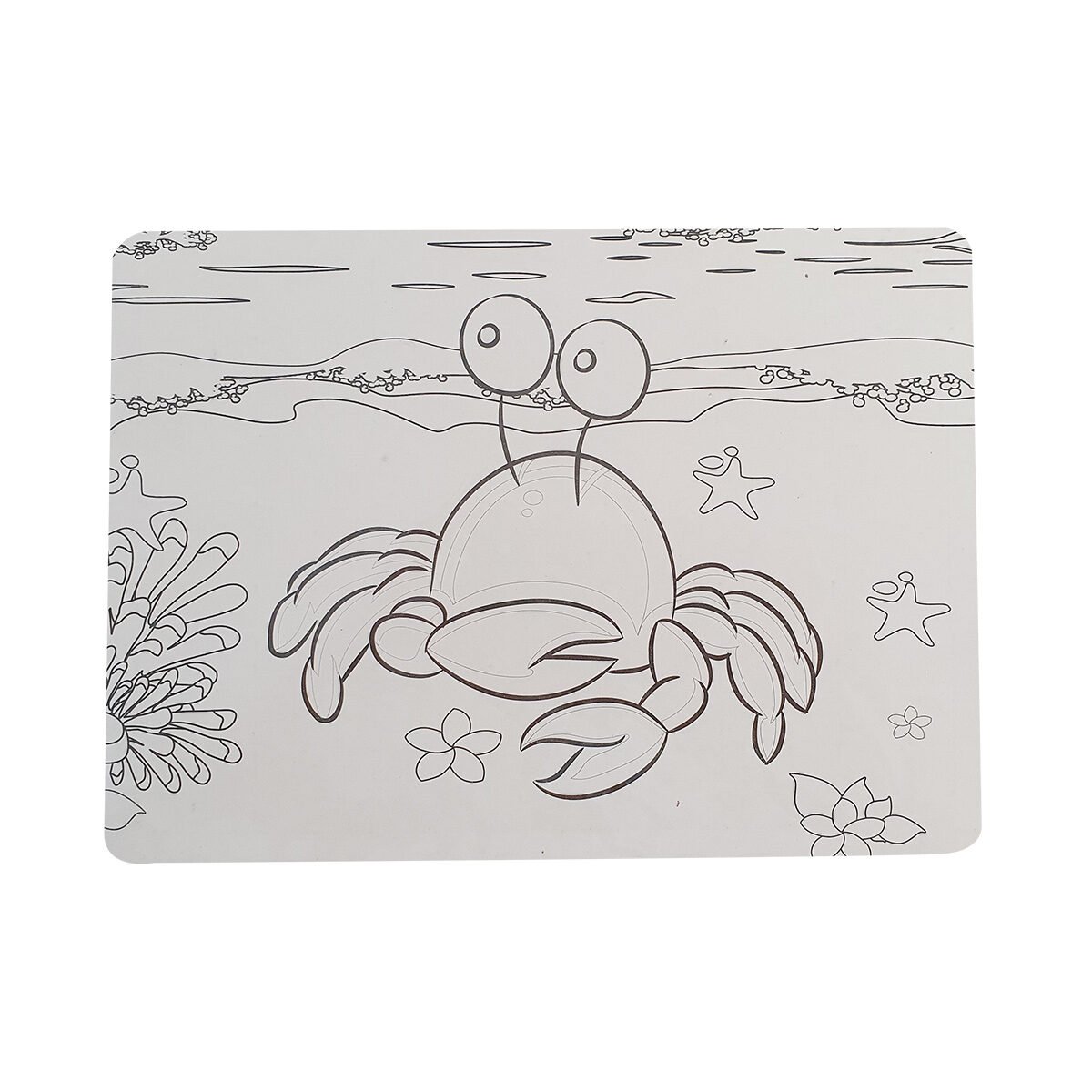 Puzzle enfant en 49 pièces L 26 X l 19 cm à motif Crabe avec le même motif à colorier au verso BG