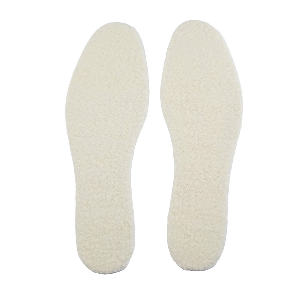 Paire de semelles d'hiver antibactériennes en imitation de laine découpables de tailles 32 à 46