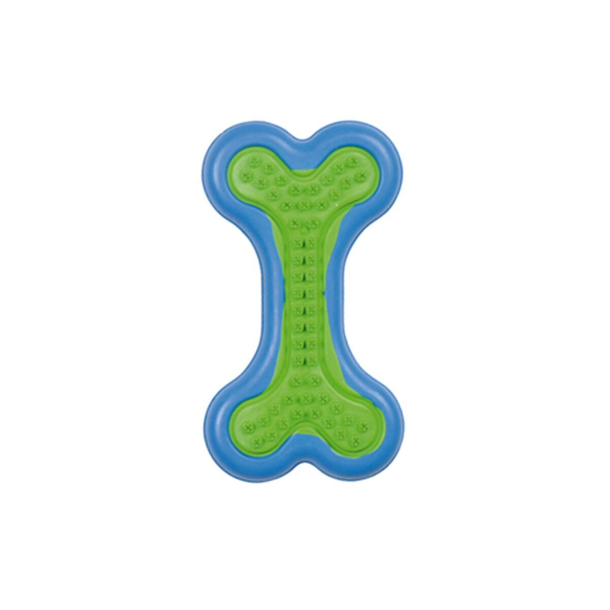 Jouet Os en caoutchouc bleu et vert L 11.5 cm Love Story