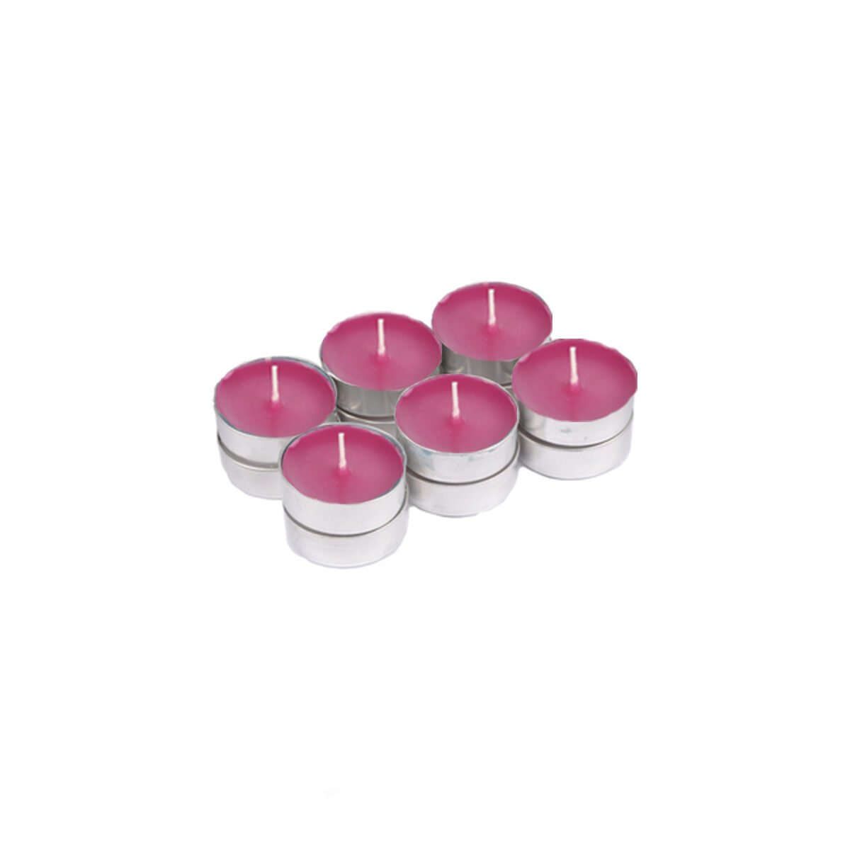 Lot de 12 bougies chauffe-plat fuchsia parfumées Orchidée durée 3 h Homea