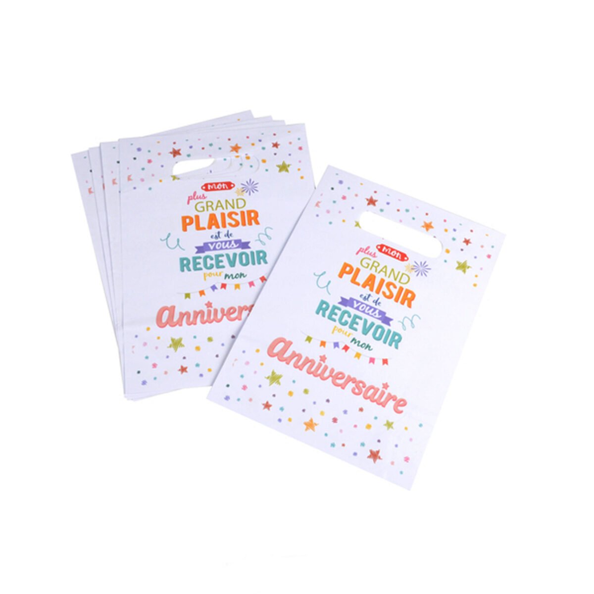 Laugh & Confetti Birthday Paper Candy Bags 6 Pack