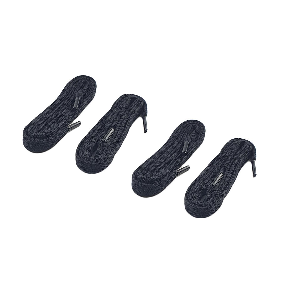Pack of 2 pairs of flat black shoelaces L 90 cm Flipless