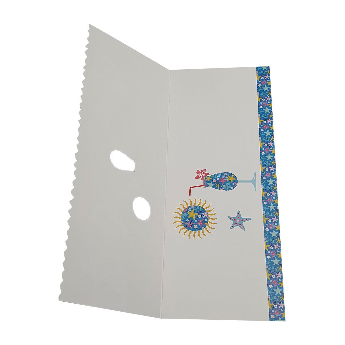 Carte postale 2 volets pour anniversaire de L 28.5 X l 11.5 cm pliée avec enveloppe Millénium