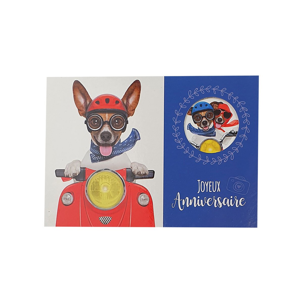 2-fold birthday postcard, L 15.0 X l 10.5 cm, folded with Hublot envelope