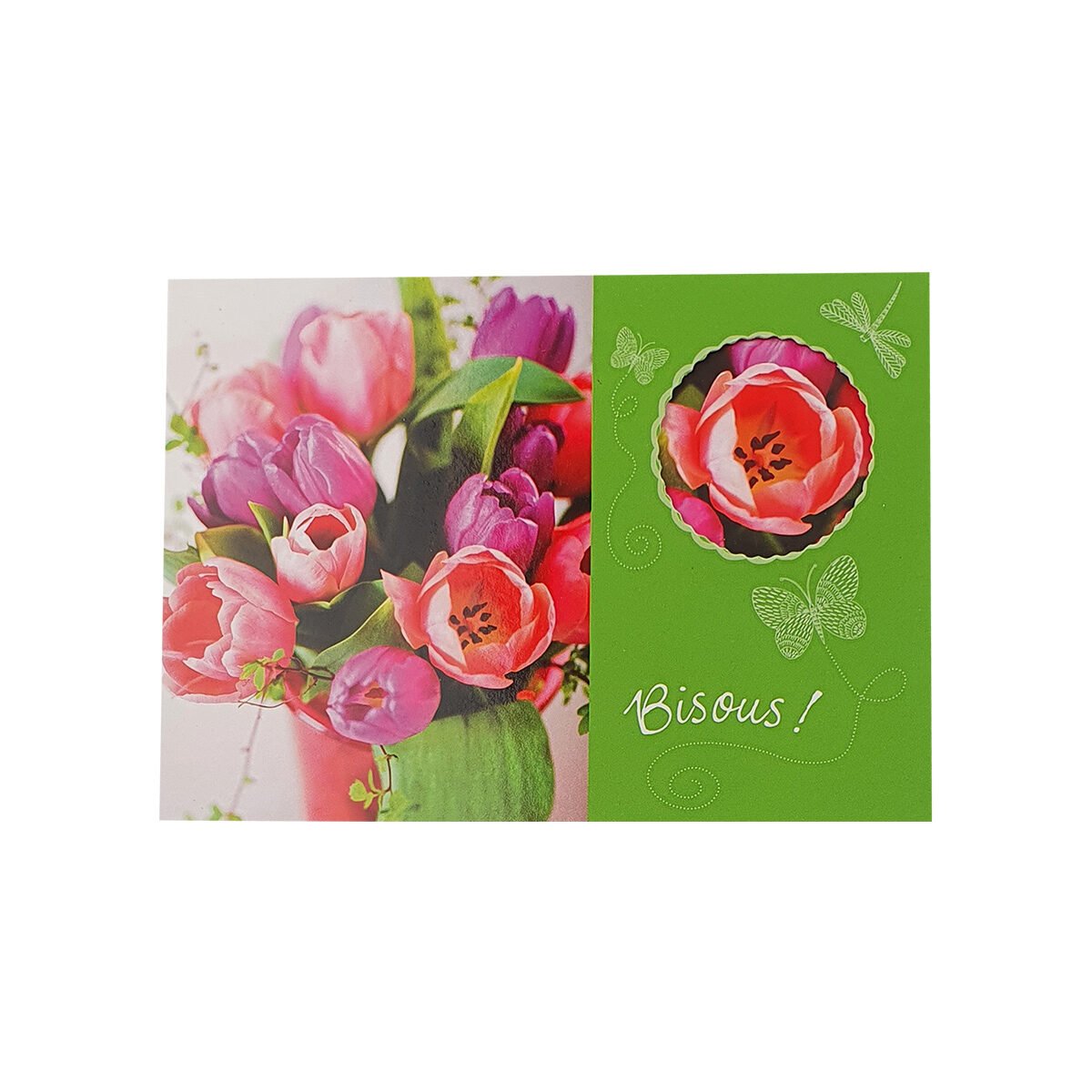 2-fold postcard for any occasion of L 15.0 X l 10.5 cm folded with Hublot envelope