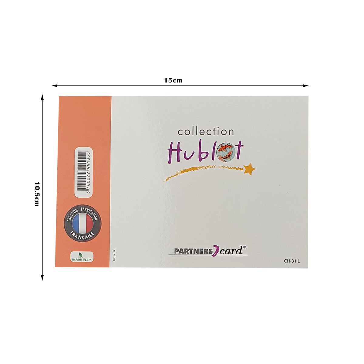 Carte postale 2 volets pour toute occasion de L 15.0 X l 10.5 cm pliée avec enveloppe Hublot