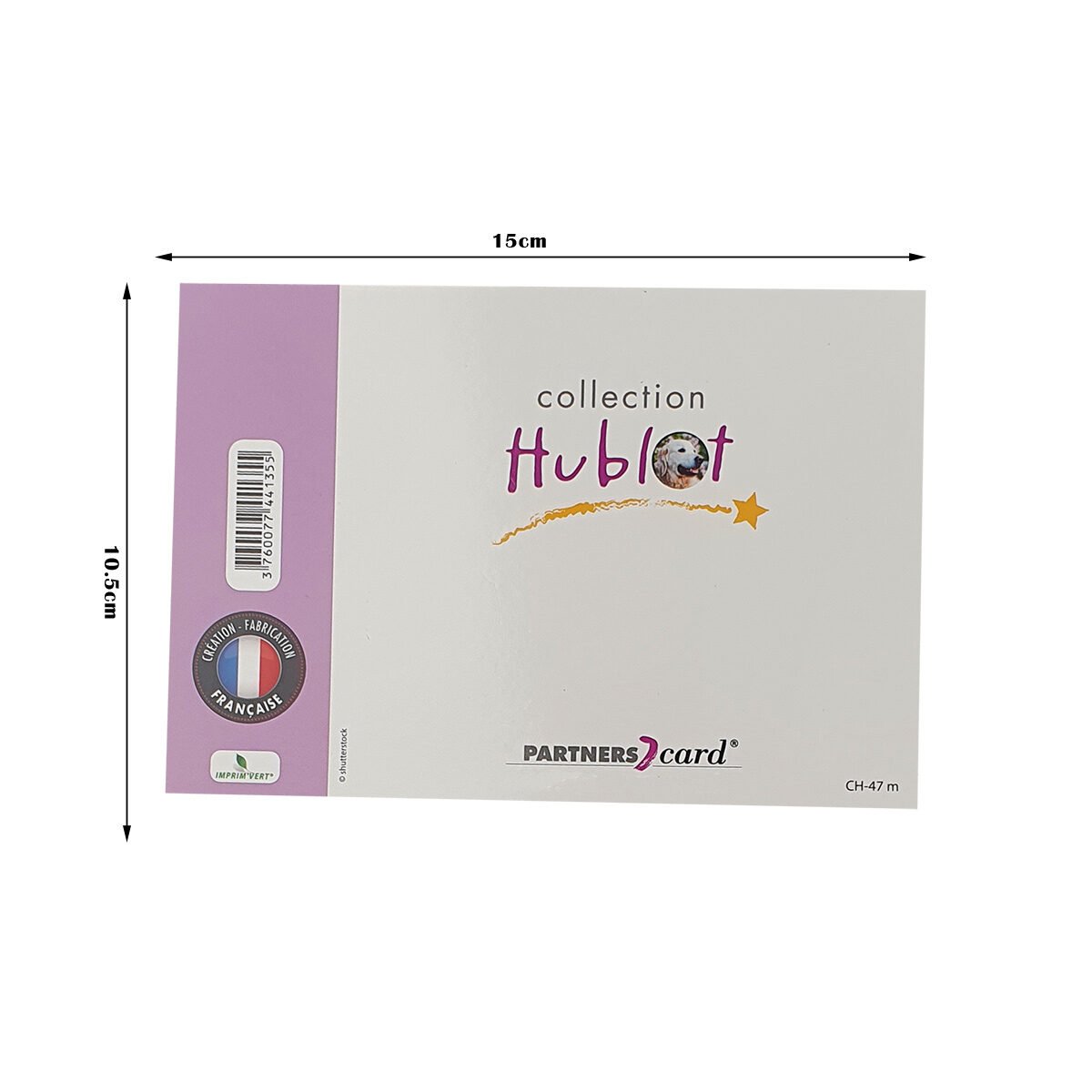 2-fold postcard for any occasion of L 15.0 X l 10.5 cm folded with Hublot envelope