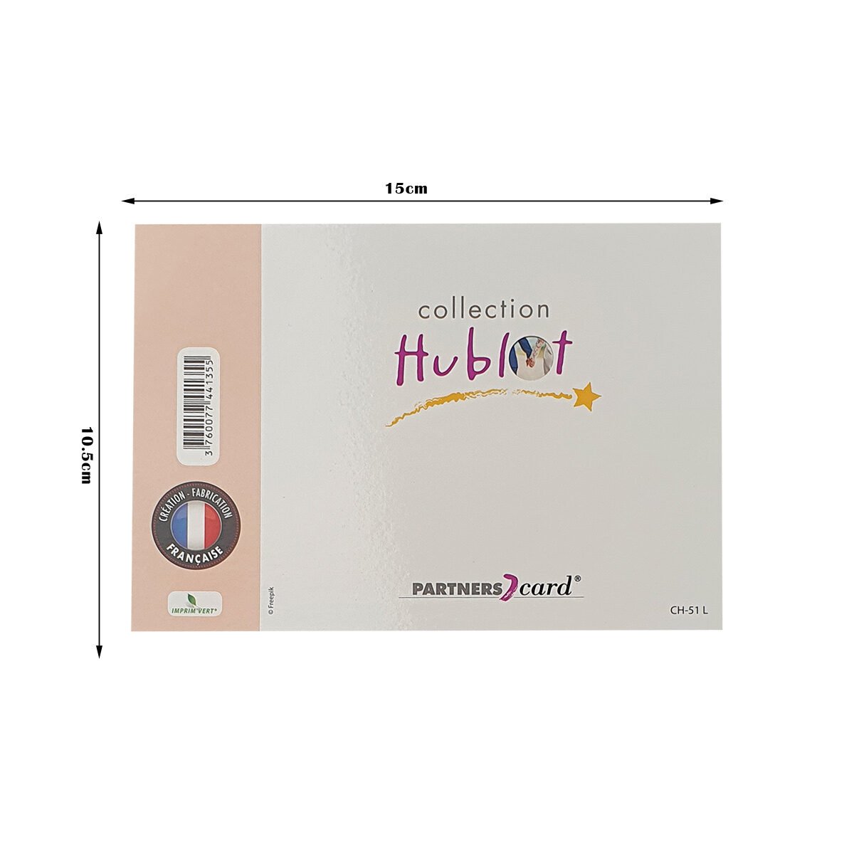 Carte postale 2 volets pour mariage ou union de L 15.0 X l 10.5 cm pliée avec enveloppe Hublot