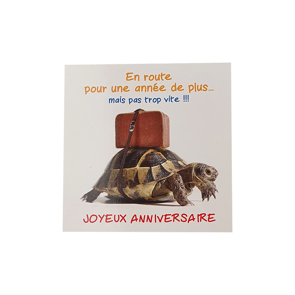 Postcard for birthday 12 X 12 cm with envelope Carré fun