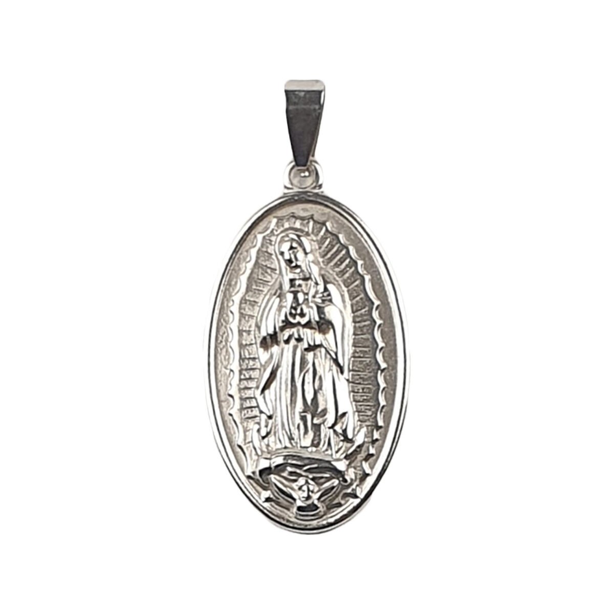 Pendentif en acier inoxydable Sainte Vierge H 5.0 X l 2.0 cm