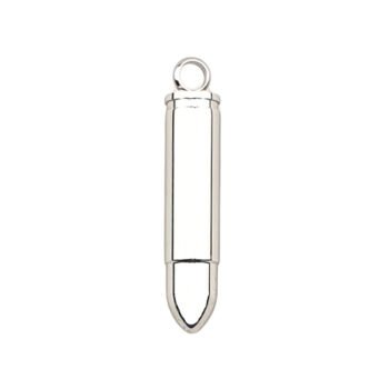 Stainless steel ball pendant with openable cap H 5.0 X W 1.0 cm