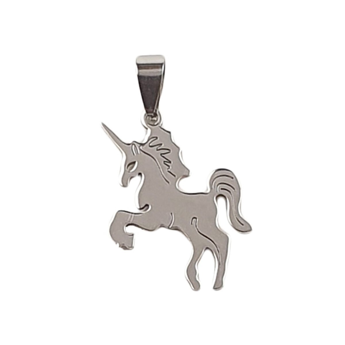 Pendentif en acier inoxydable licorne H 3.8 X l 2.0 cm