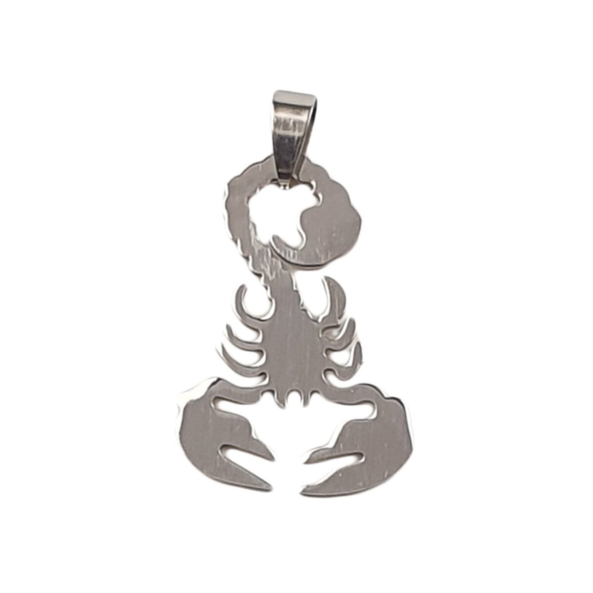 Stainless steel pendant scorpion H 4.0 X l 2.5 cm