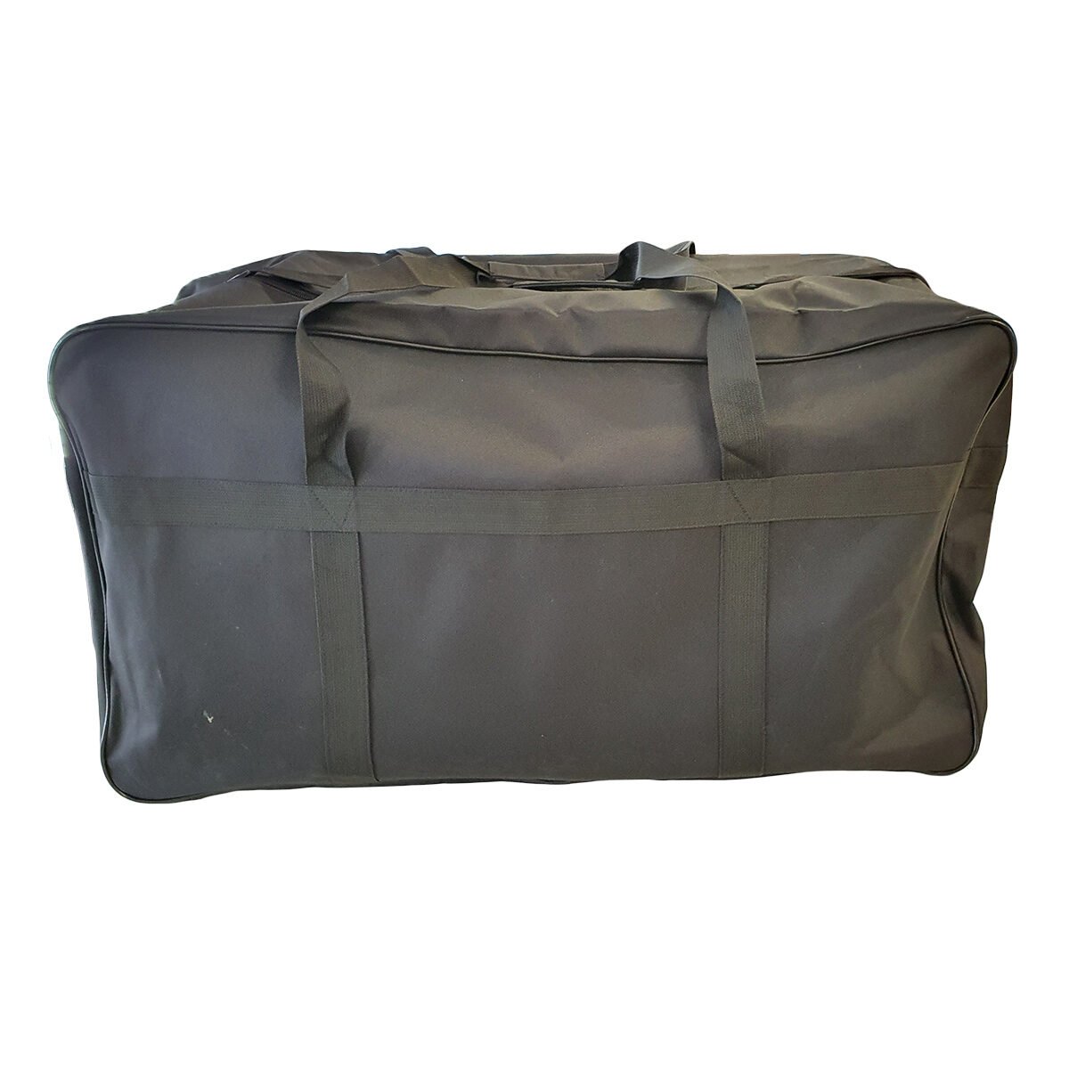 Sac de voyage en polyester noir doublé plastique L 77 x l 34 x H 40 cm avec bandoulière réglable