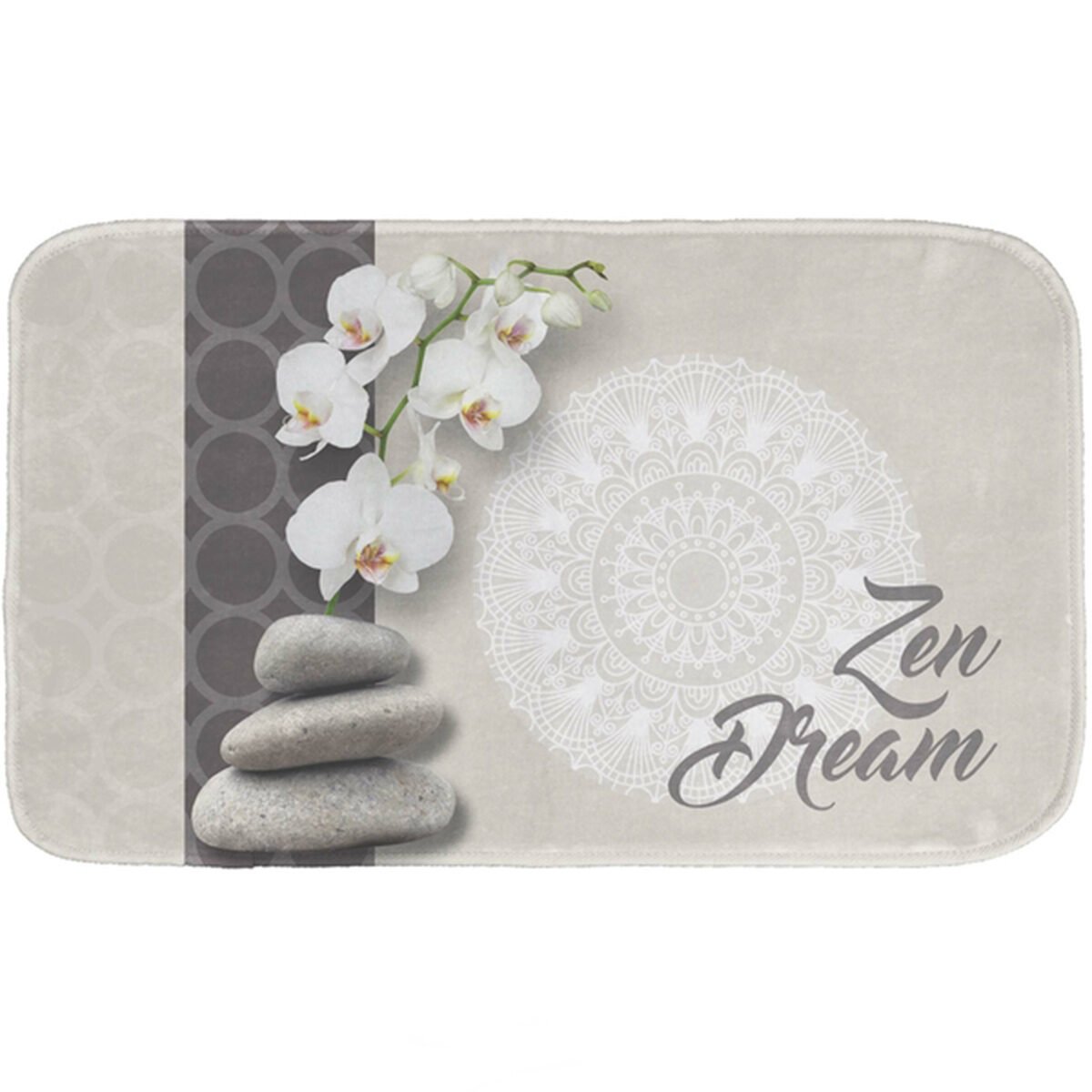 Orchizen microfibre bath mat L 75 x W 45 cm with non-slip pads on the back Interior softness