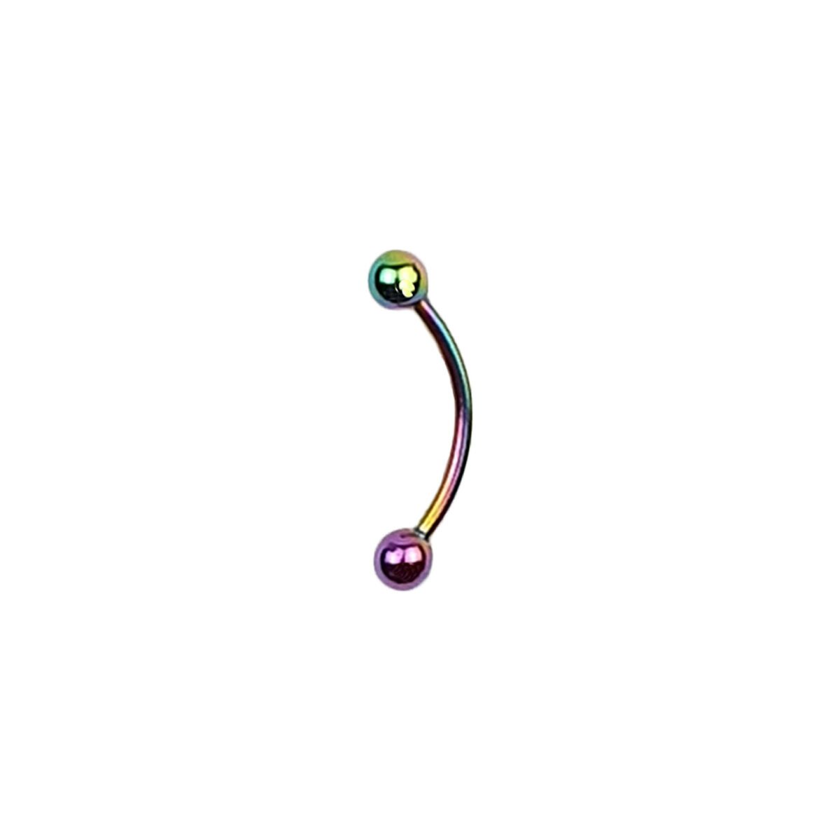 Piercing d'arcade avec double boule en acier chirurgical D 1.2 x H 15 mm