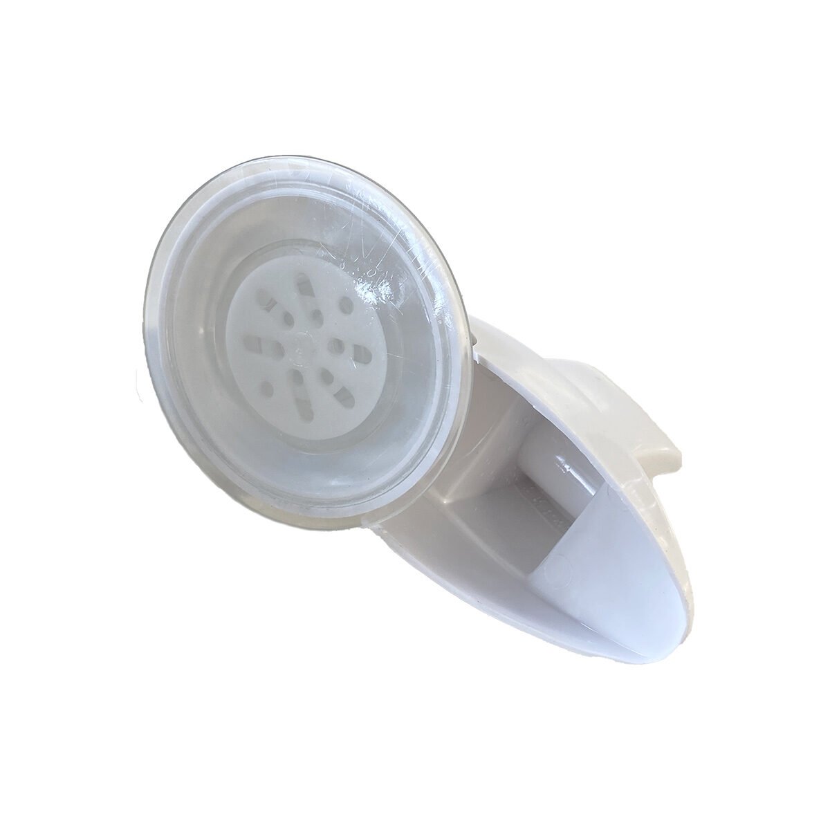 Support de douchette en plastique blanc l 8.0 x H 13.5 cm avec ventouses très fortes Douceur d’intérieur