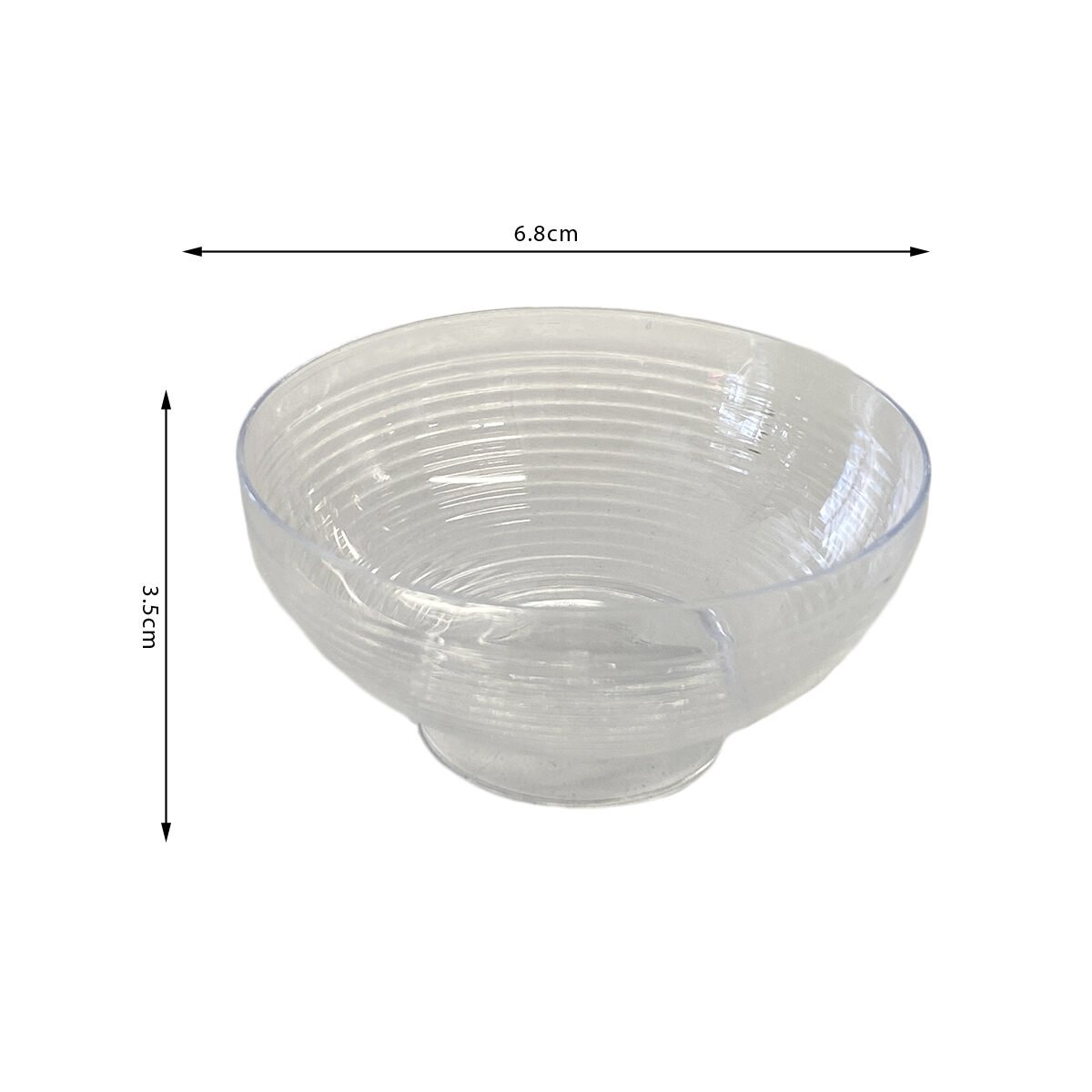 Set of 12 reusable transparent plastic bowl verrines D 6.8 x H 3.5 cm Homea reception