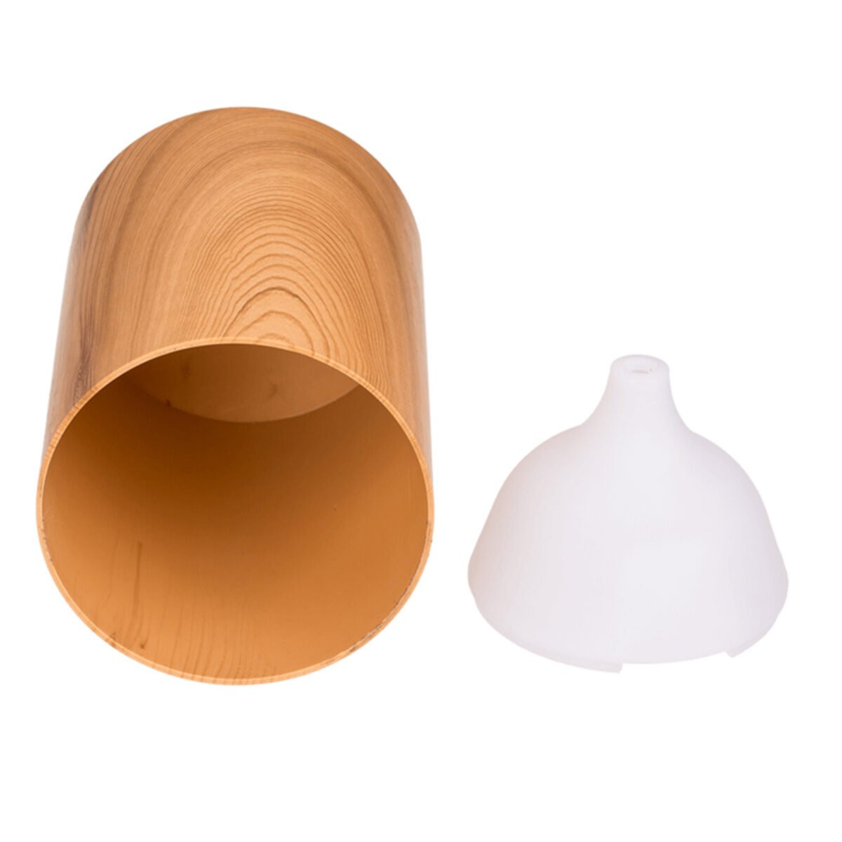 Oil diffuser and humidifier in imitation wood plastic 100 ml D 11.0 x H 16.5 cm with changing LED of 7 light colors to be connected using a L 120 cm cable with USB end provided