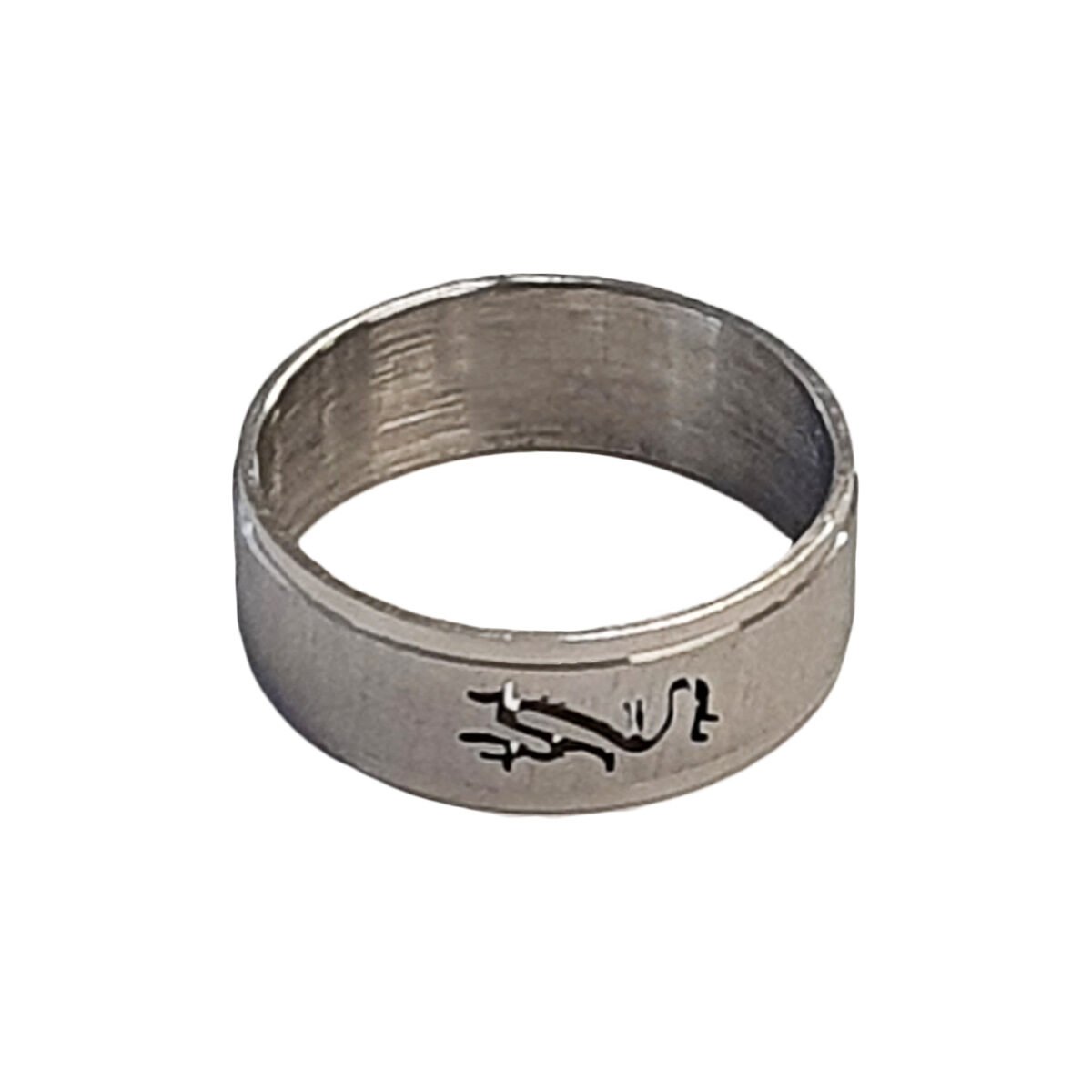 Dragon ring in silver stainless steel H 0.8 cm
