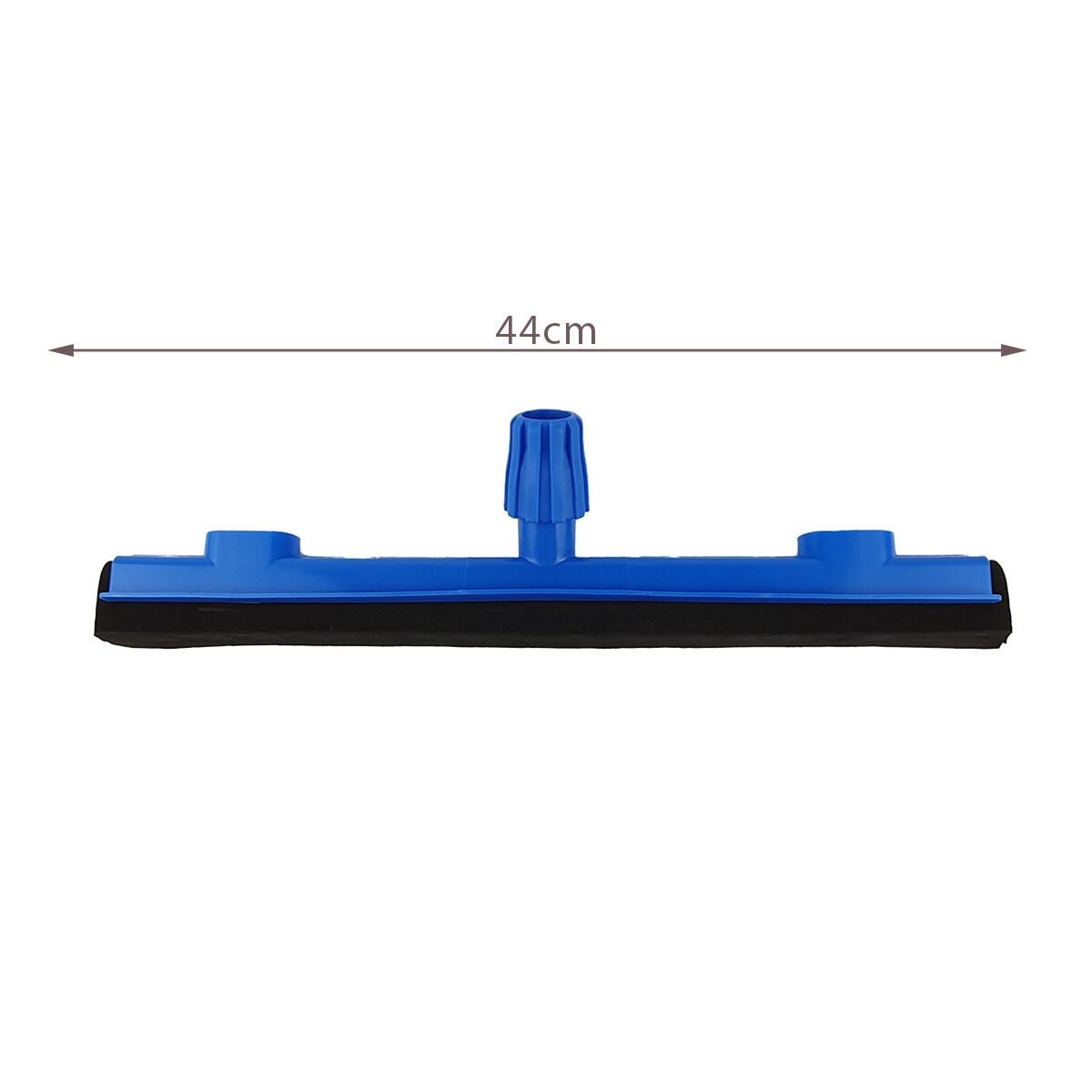 Raclette de sol en mousse L 44 cm avec armature et douille en plastique adaptable à tout type de manche et 2 encoches