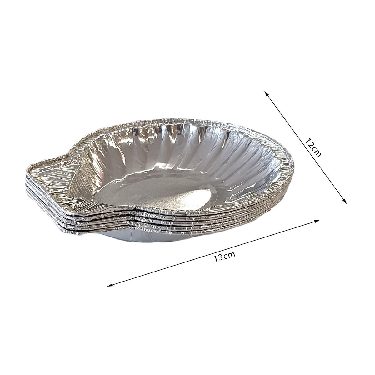 Lot de 5 moules coquilles Saint-Jacques en aluminium L 13 x l 12 cm Quickpack