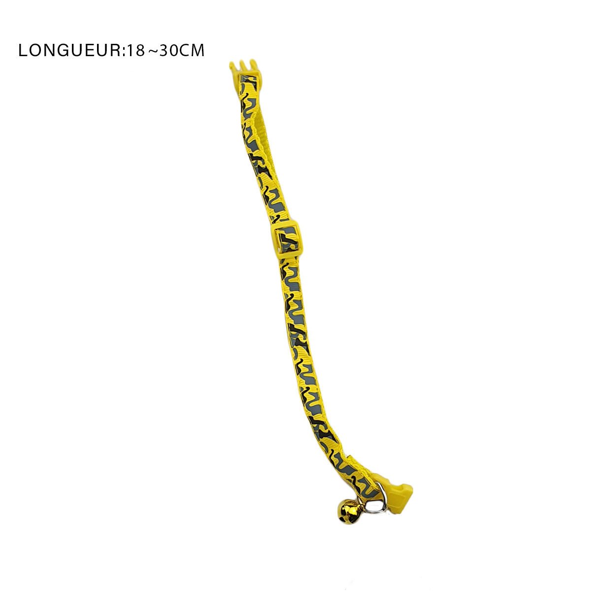 Nylon Camouflage pattern collar adjustable from L 18.0 to 30.0 x l 1.0 cm with matching bell for cat