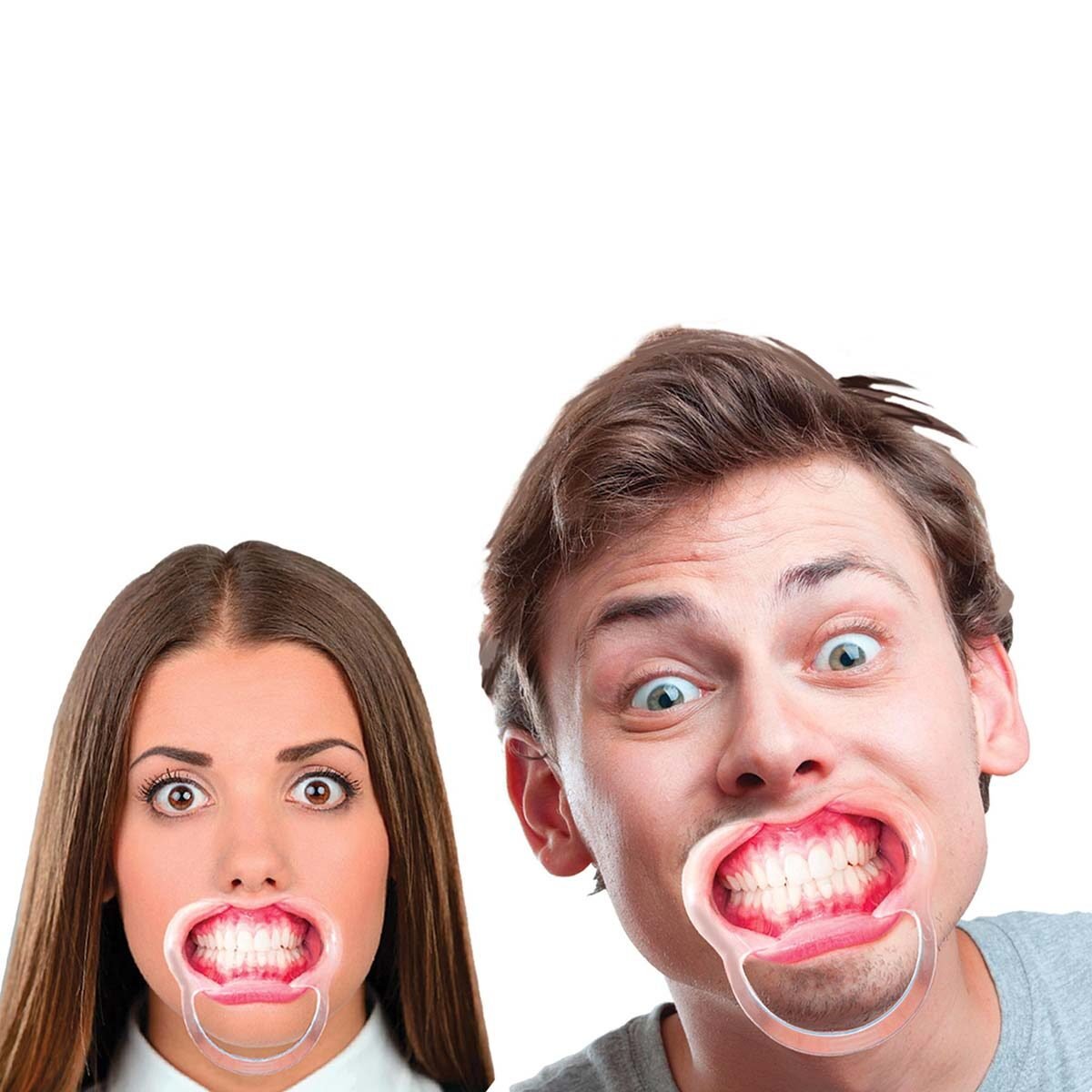 Set of 4 transparent plastic mouth spacers