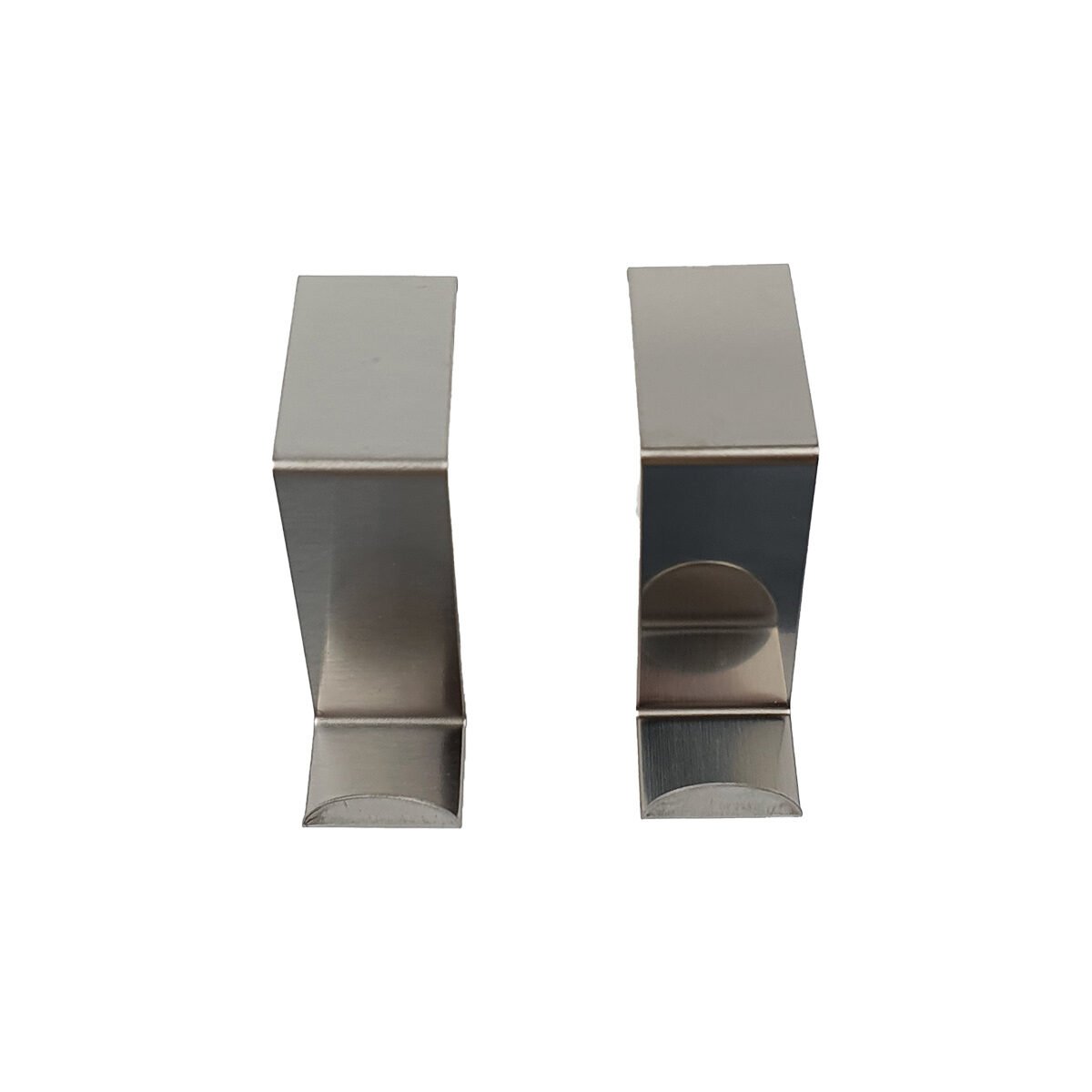 Lot 2 crochets de porte réversibles inox