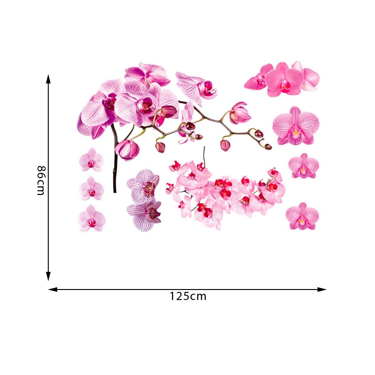 Stickers muraux qualité premium Orchidée l 125 x H 86 cm