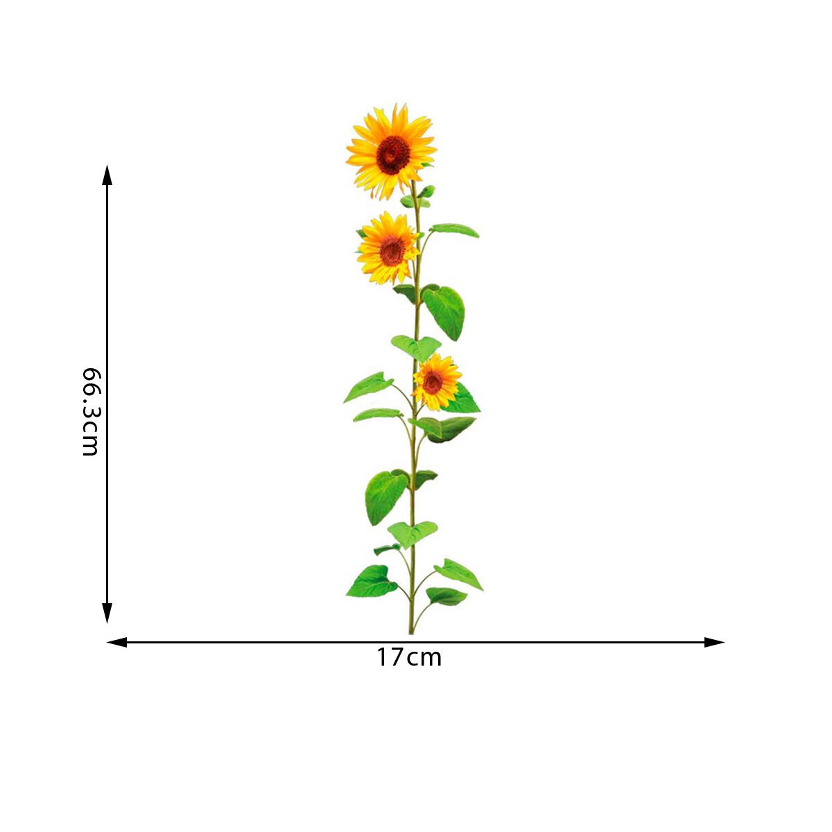 Stickers muraux qualité premium Tournesol l 17.0 x H 66.3 cm