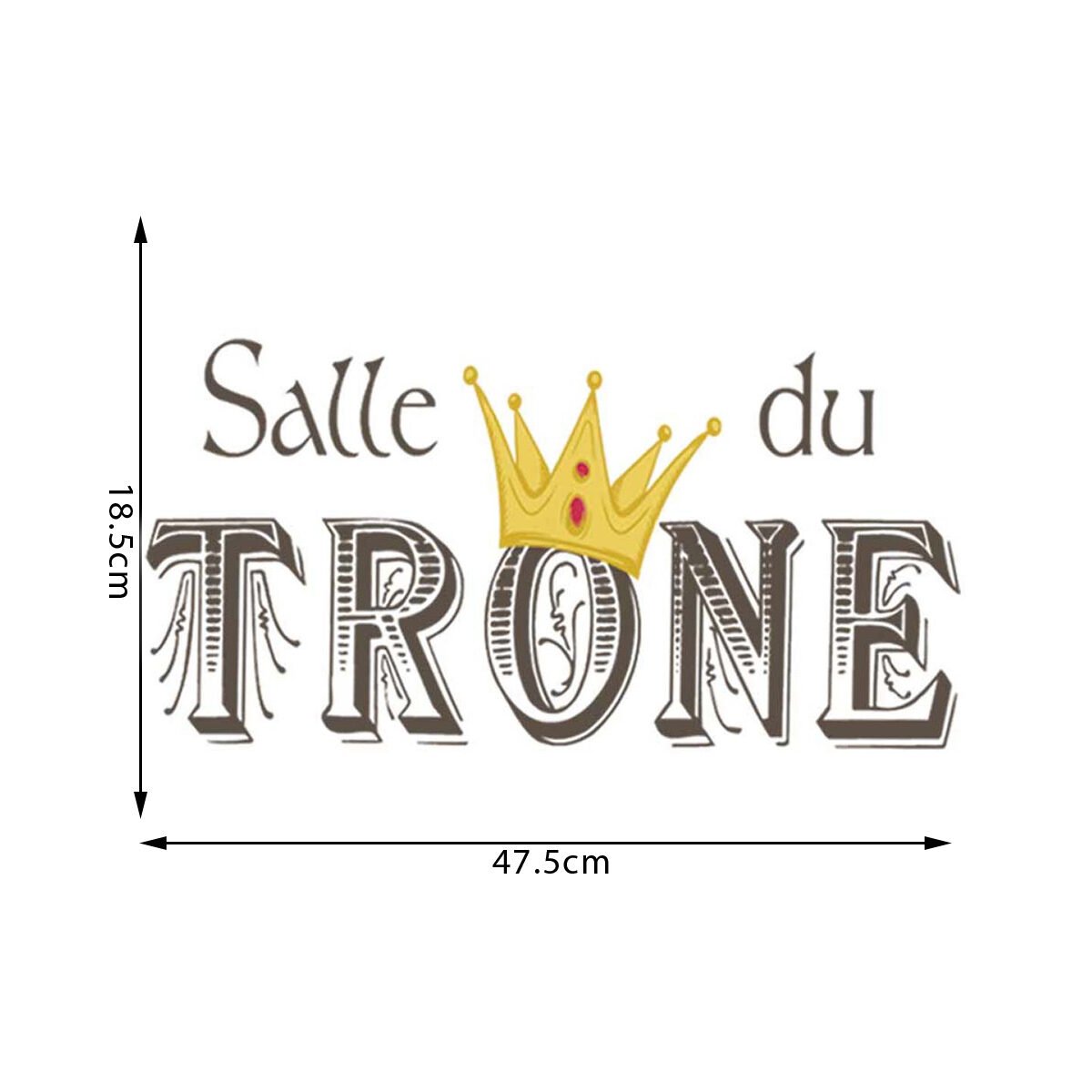 Stickers muraux qualité premium "Salle du trône" l 47.5 x H 18.5 cm