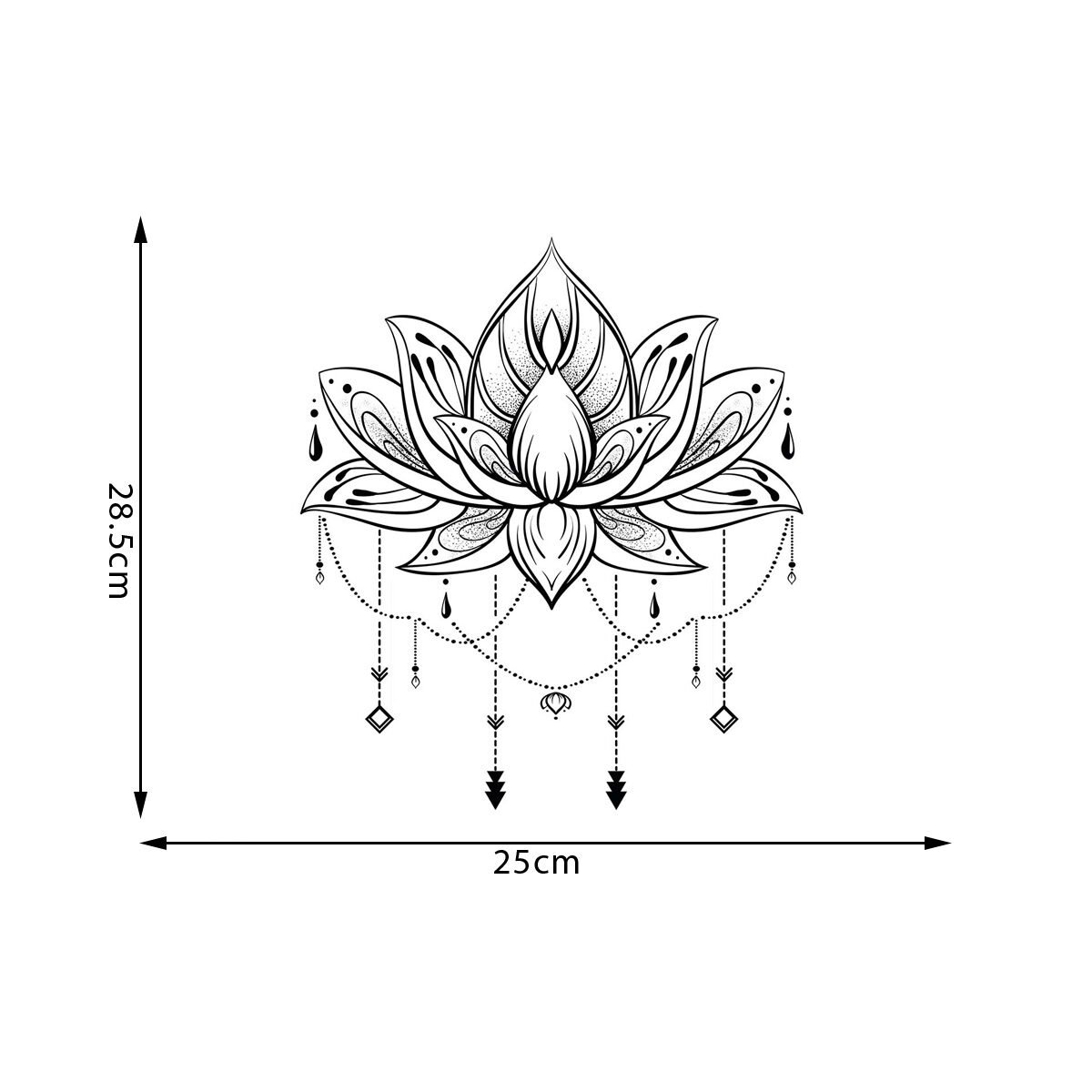 Stickers muraux qualité premium Lotus l 25.0 x H 28.5 cm