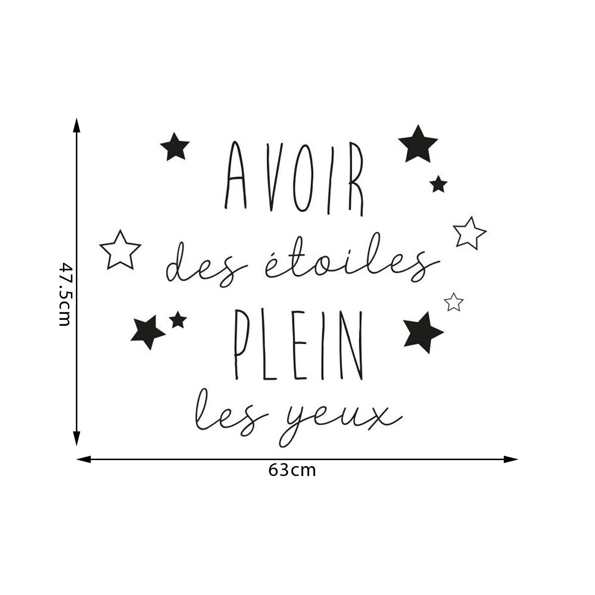 Stickers muraux qualité premium "Avoir...les yeux" l 63.0 x H 47.5 cm