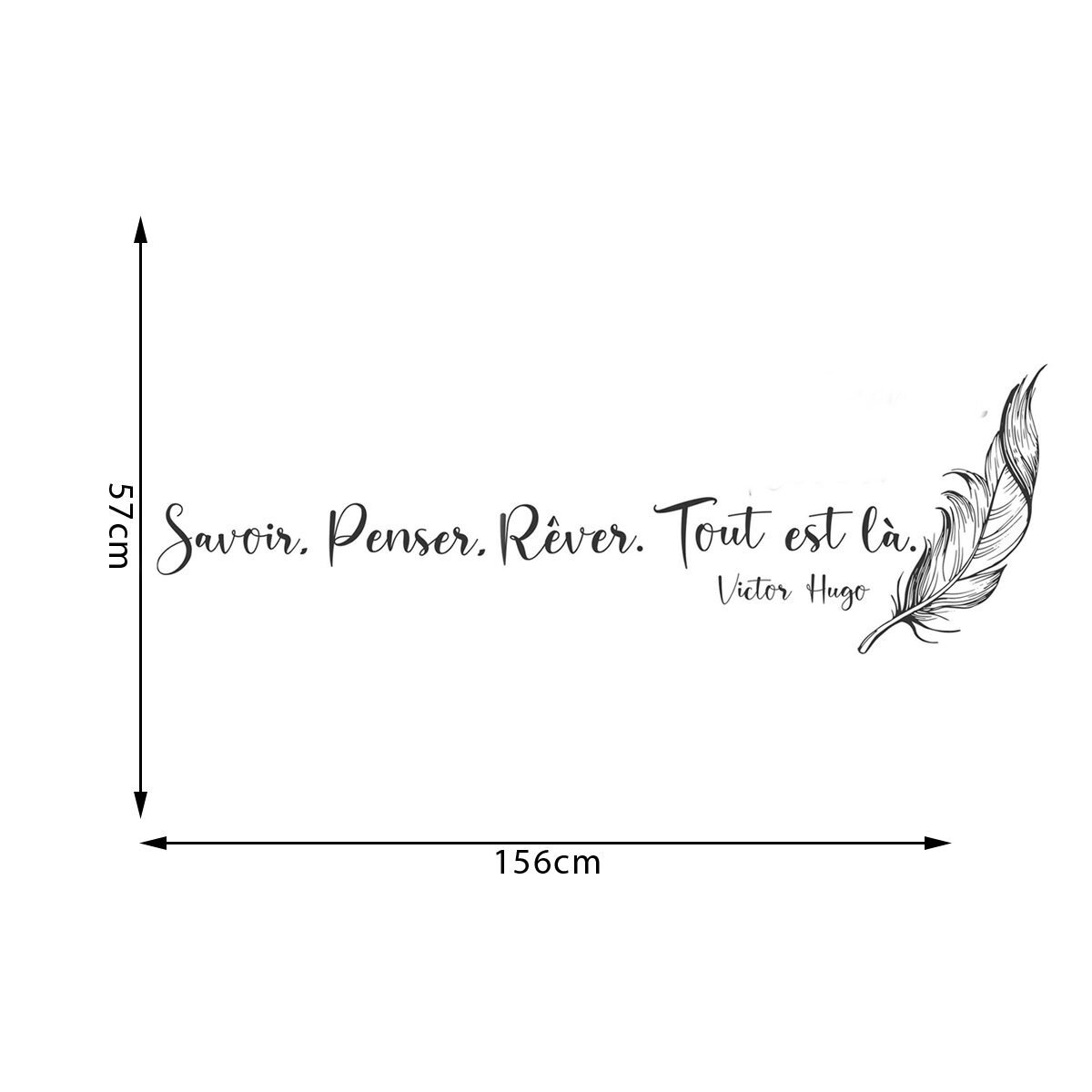 Stickers muraux qualité premium "Savoir Penser Rêver" l 156 x H 57 cm