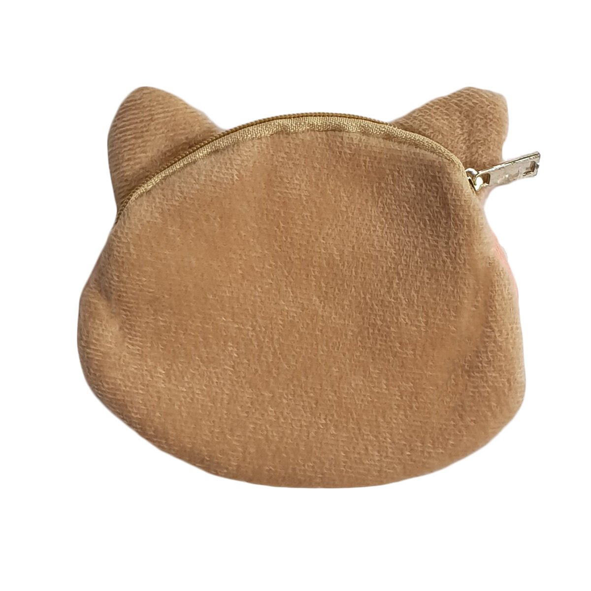 Polyester cat head coin purse