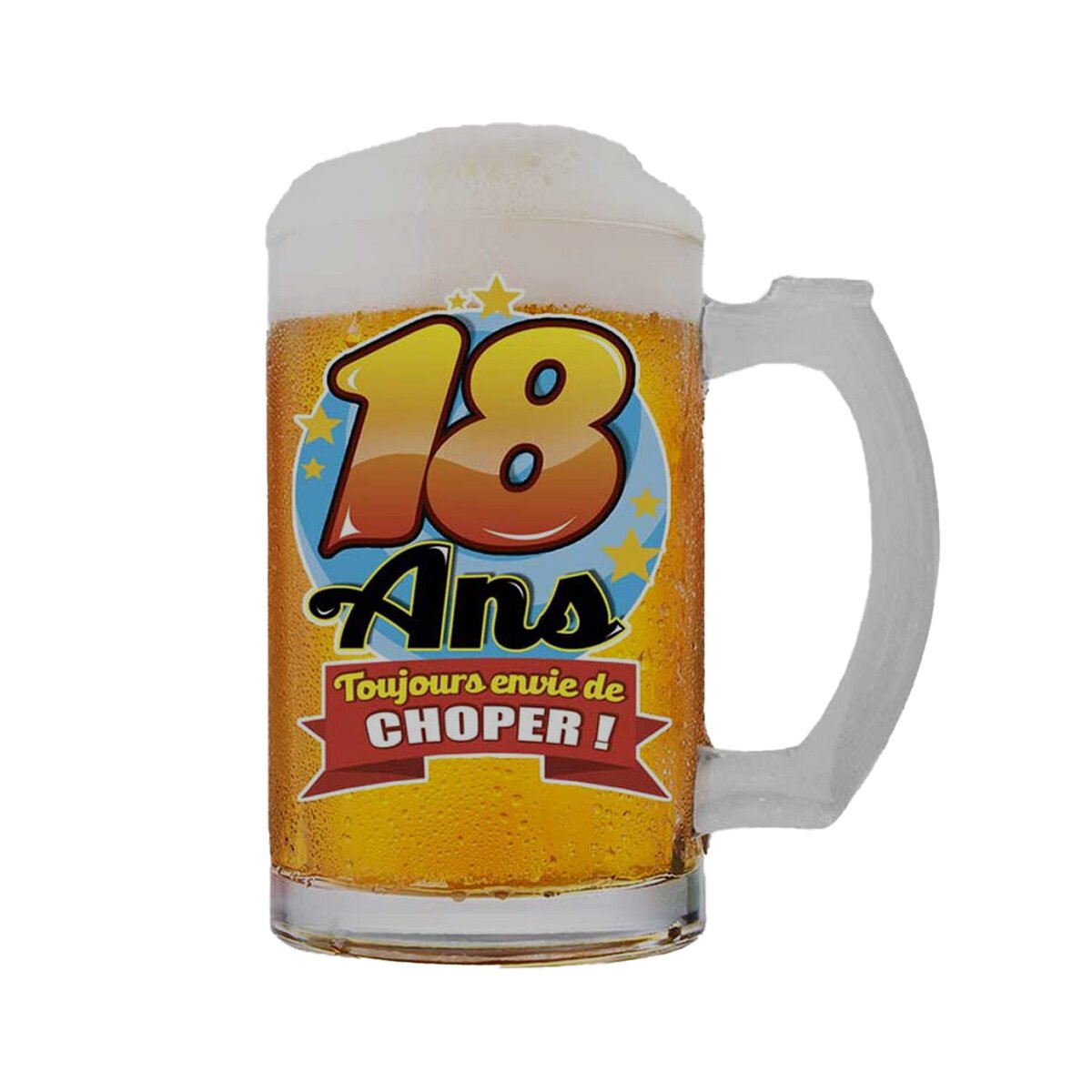 Chope à bière 18 ans verre 50 cl - B Queen Market